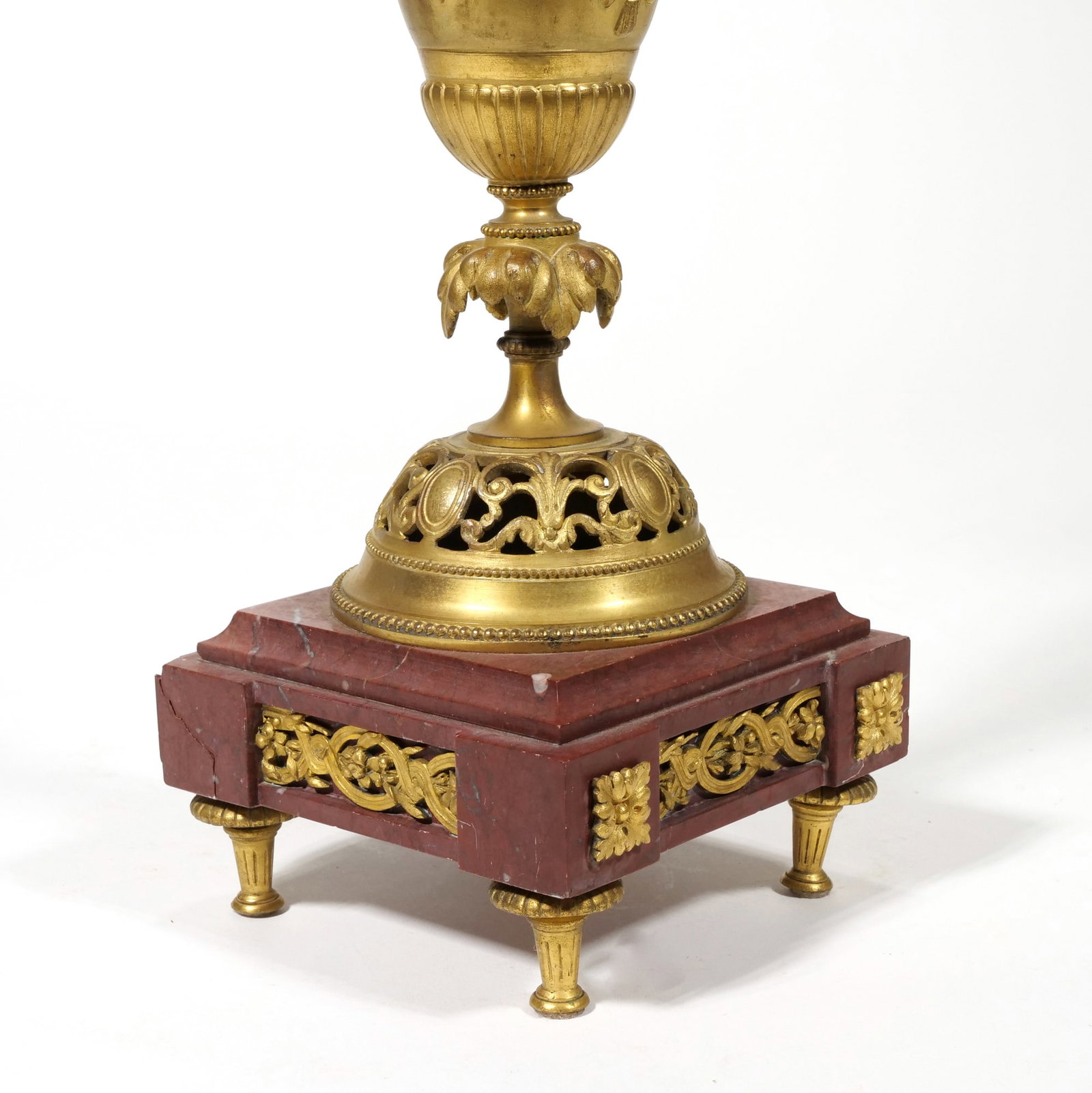 PAIR DORE BRONZE 4 LIGHT CANDELABRA - 12