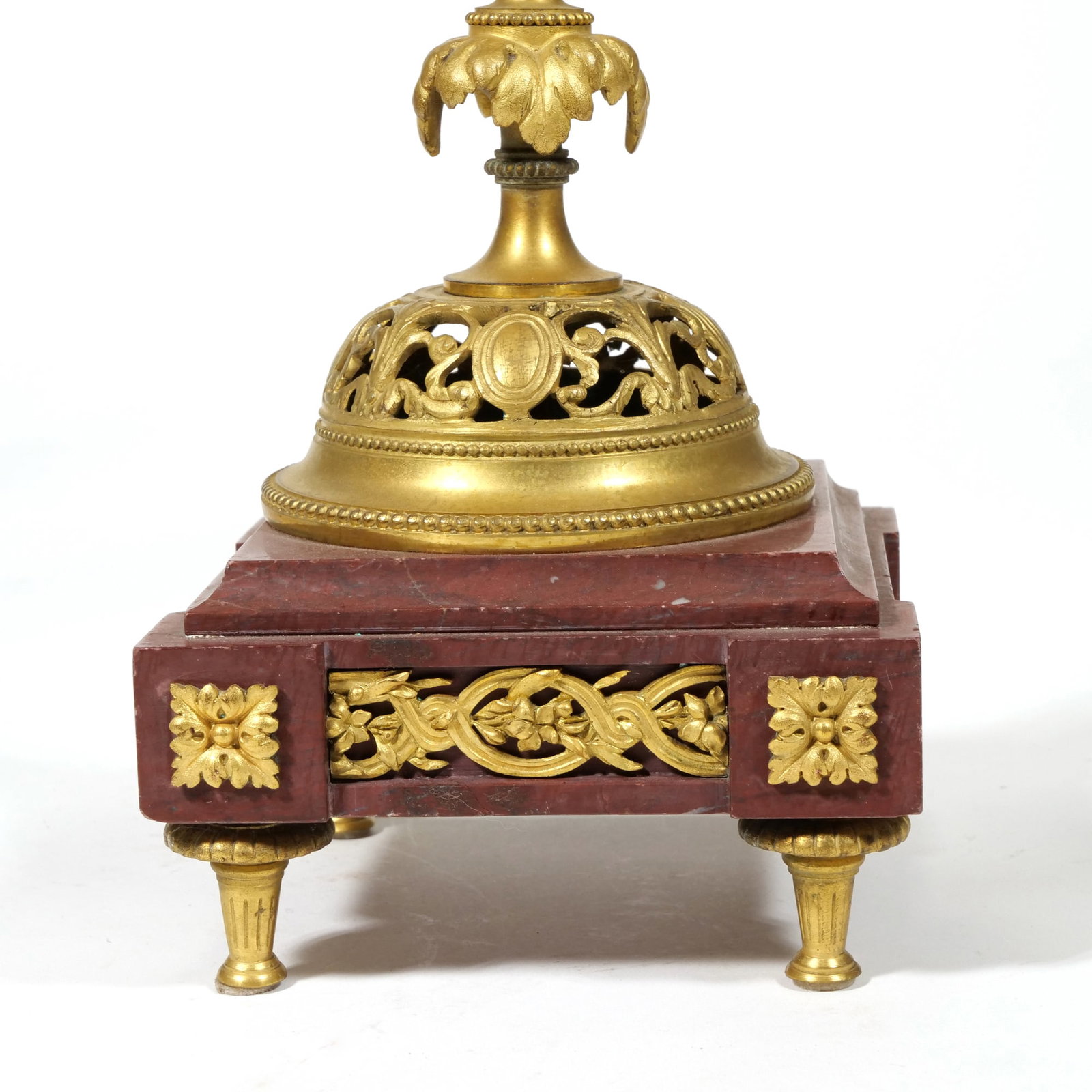 PAIR DORE BRONZE 4 LIGHT CANDELABRA - 7