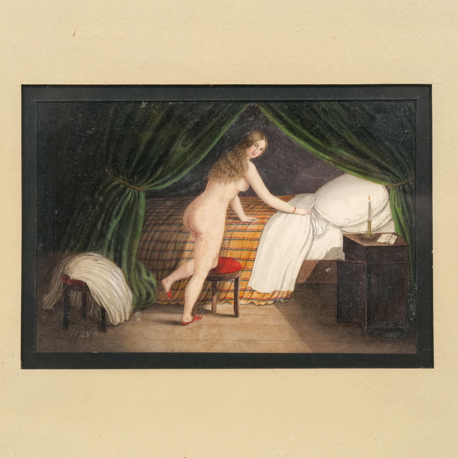 (3pc) MINIATURE PAINTINGS - 7