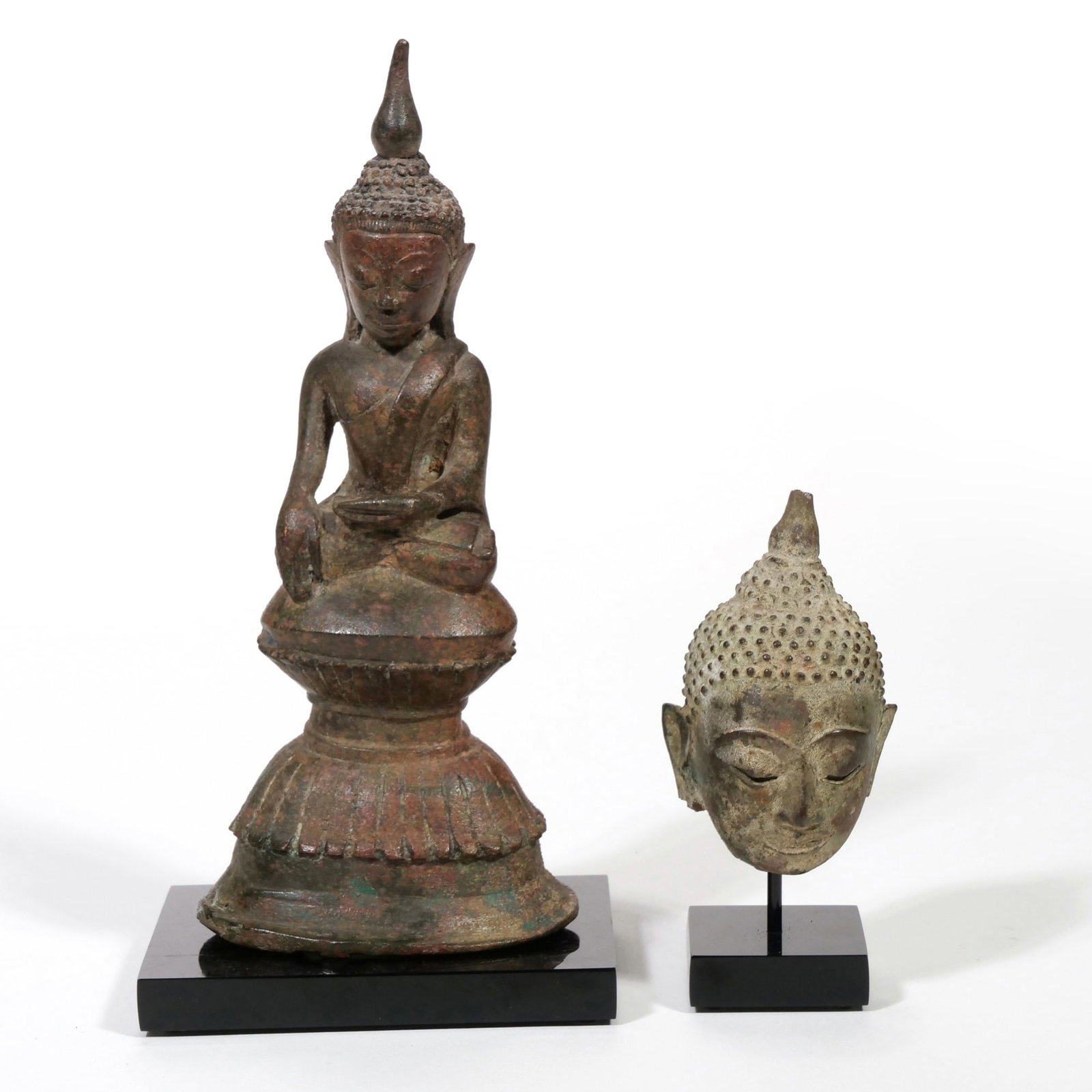 (2pc) THAI SCHOOL (19TH CENTURY) BRONZE SCULPTURES (1 of 14)