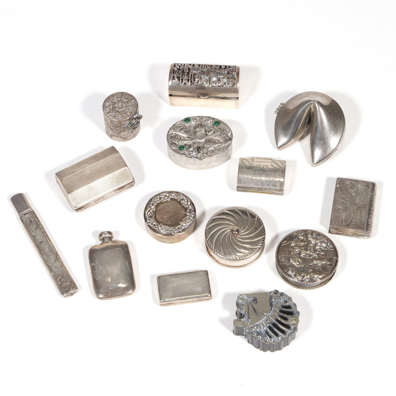 (14pc) STERLING SILVER & OTHER TRINKETS (1 of 6)