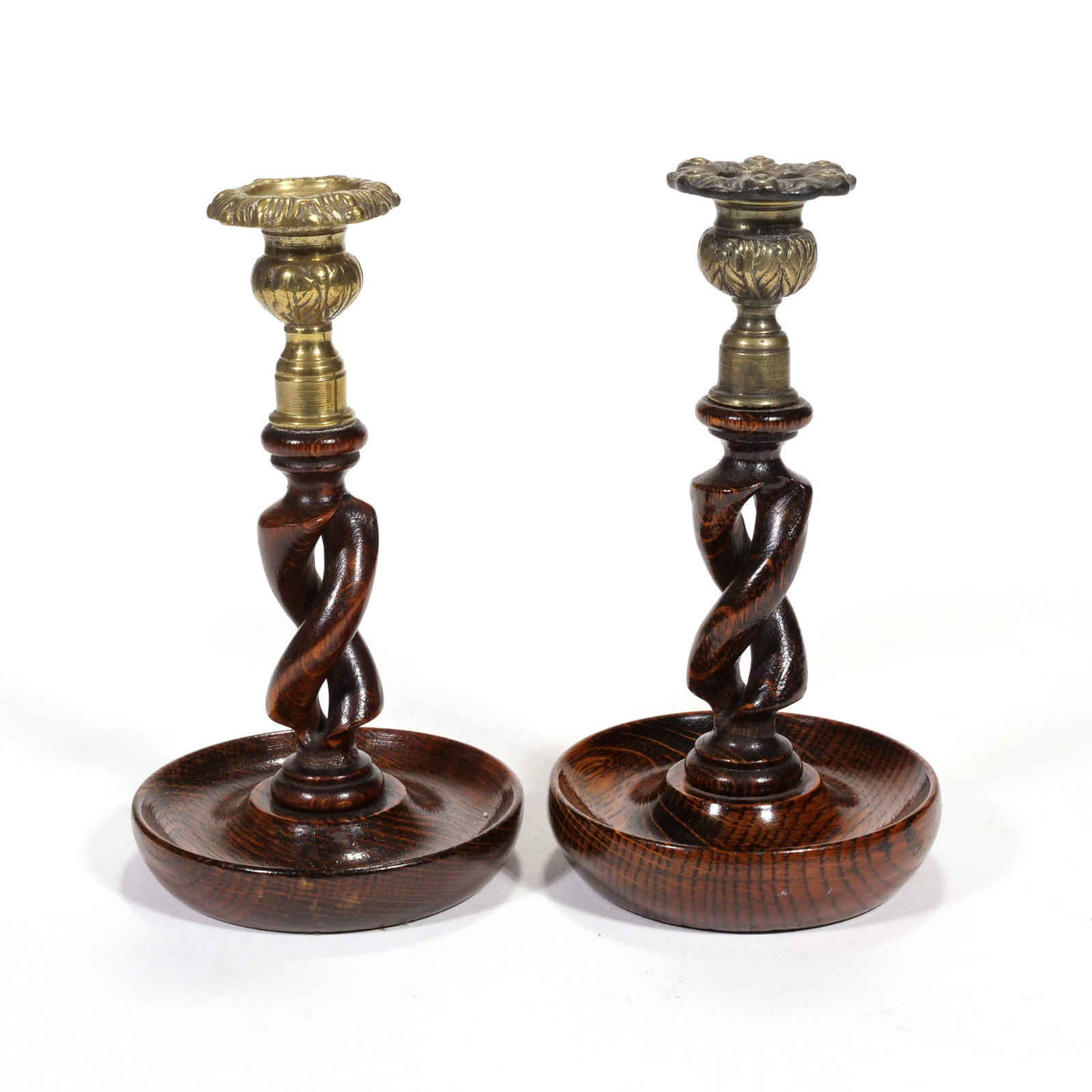(6pc) BARLEY TWIST CANDLESTICKS - 4
