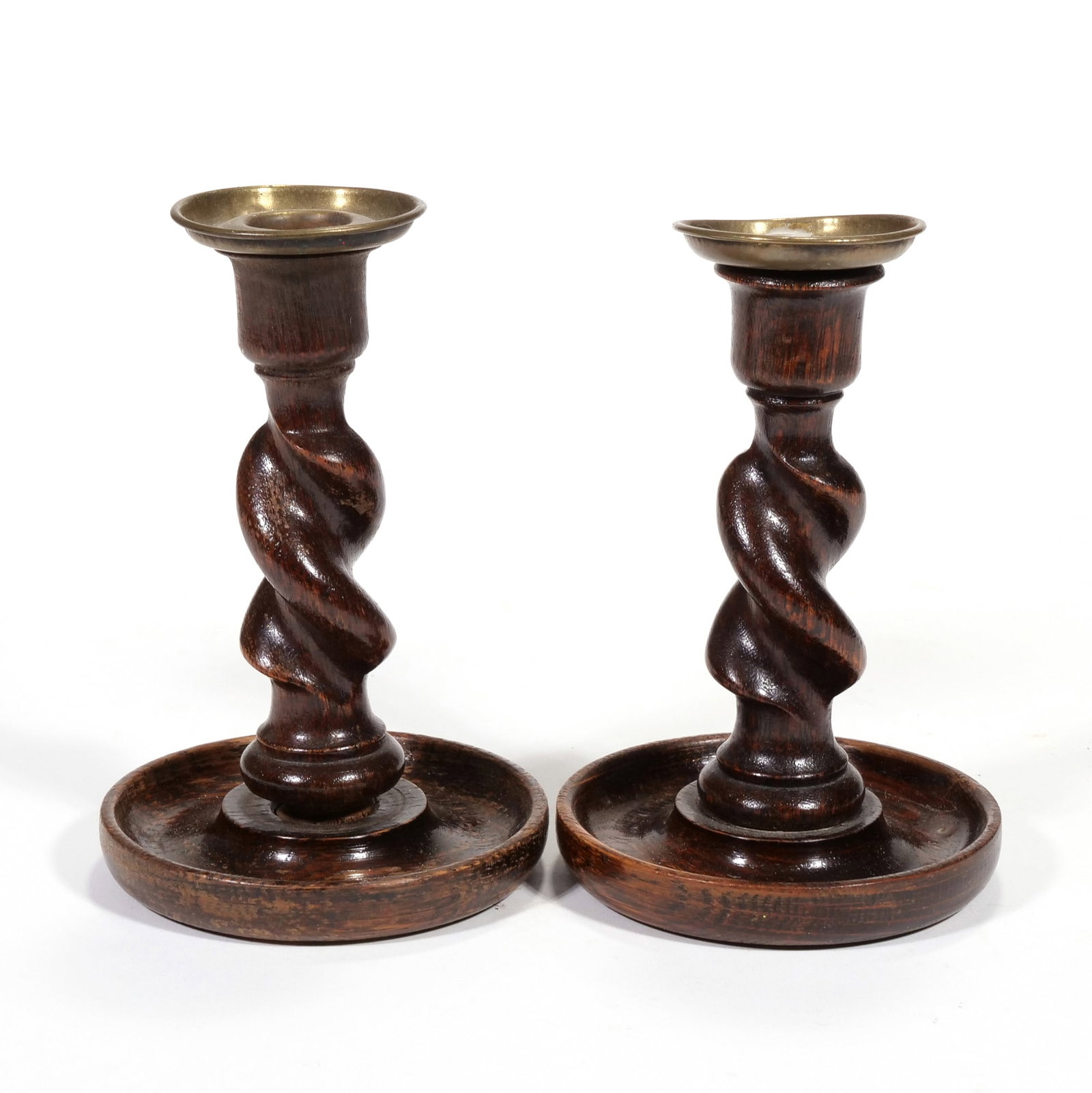(6pc) BARLEY TWIST CANDLESTICKS - 6