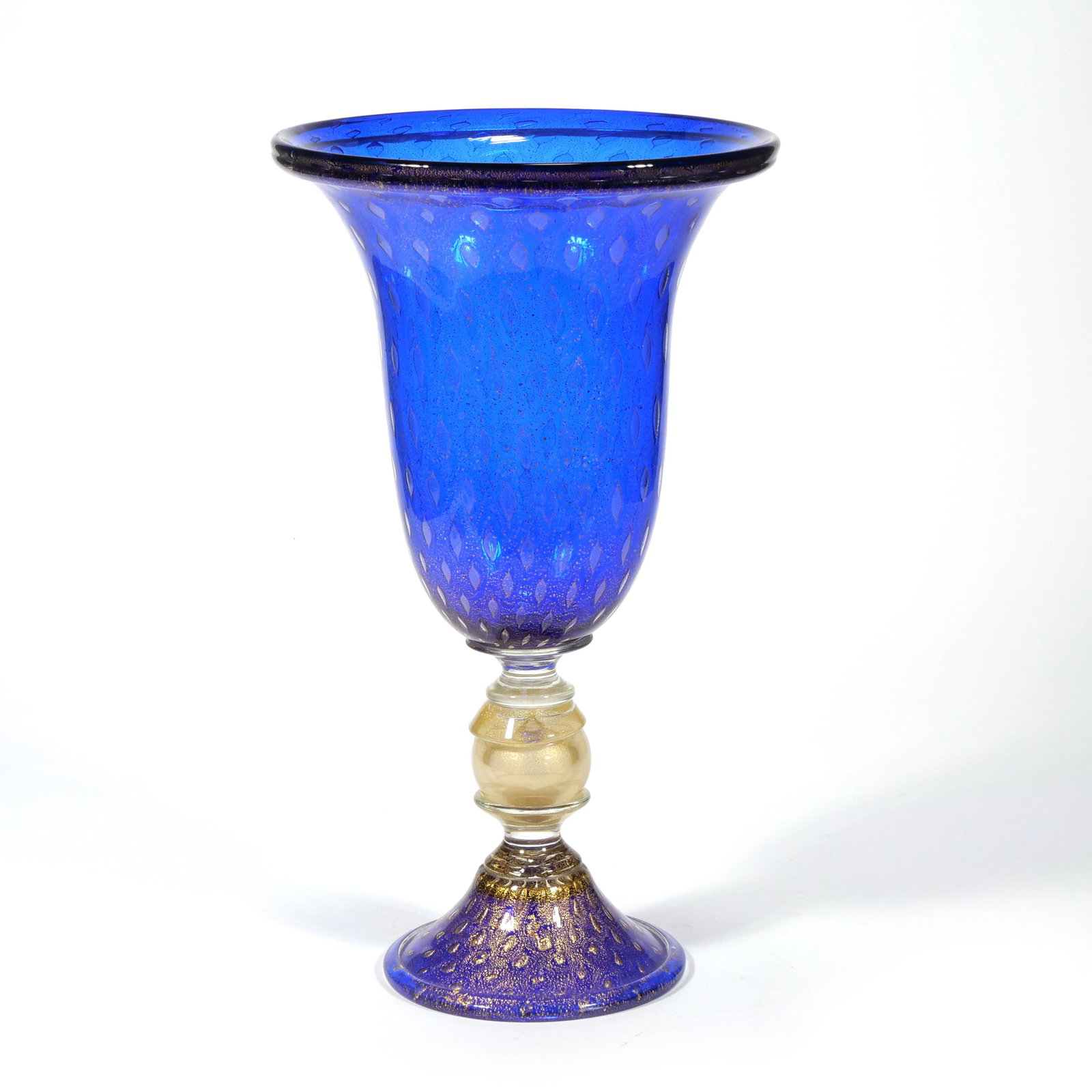 MANNER OF SEGUSO MURANO STYLE BLOWN GLASS VASE (1 of 8)