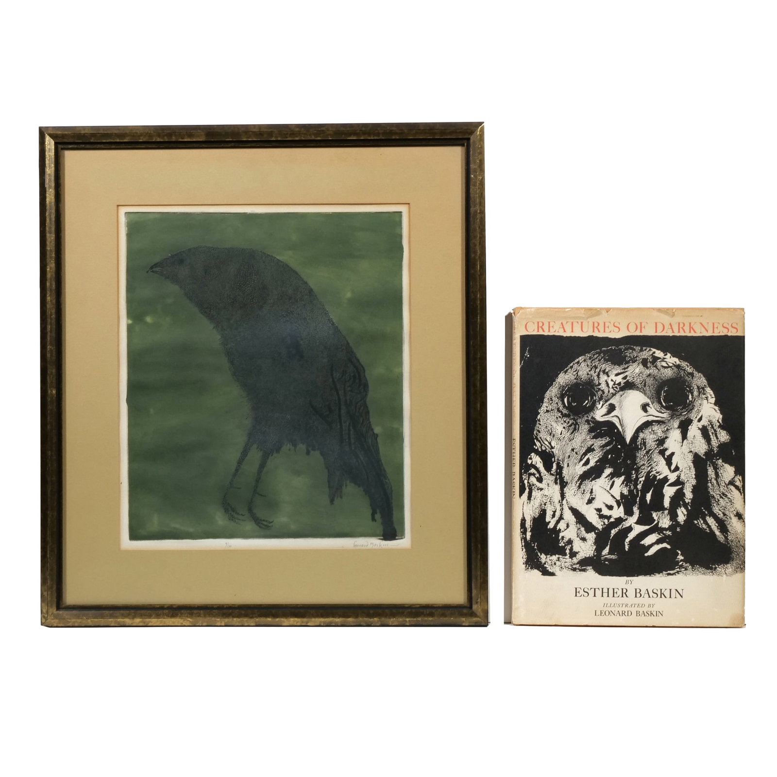 LEONARD BASKIN (AMERICAN, 1922-2000) WOODCUT (1 of 15)