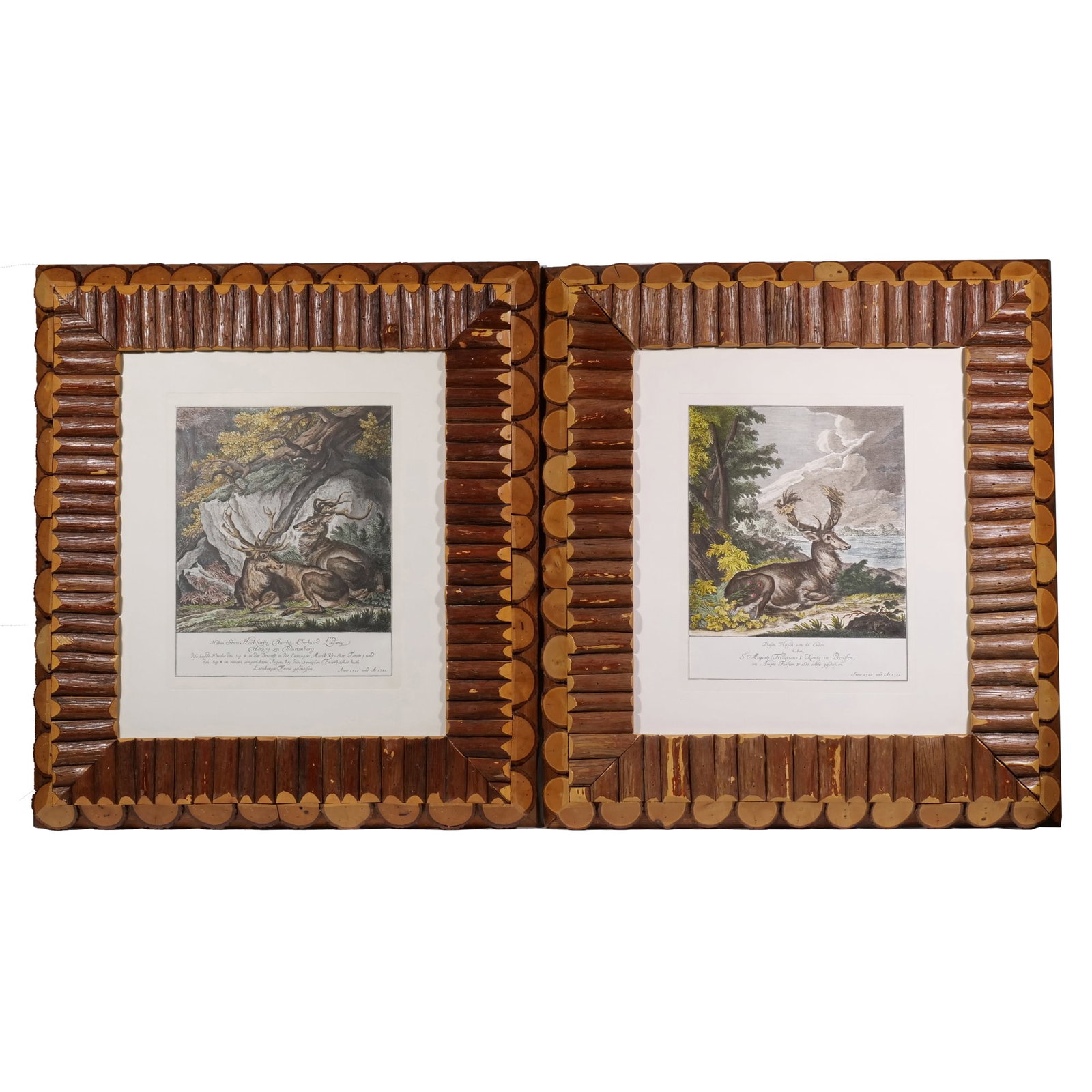 (2pc) JOHANN ELIAS RIDINGER (GERMAN, 1698-1767) (1 of 12)