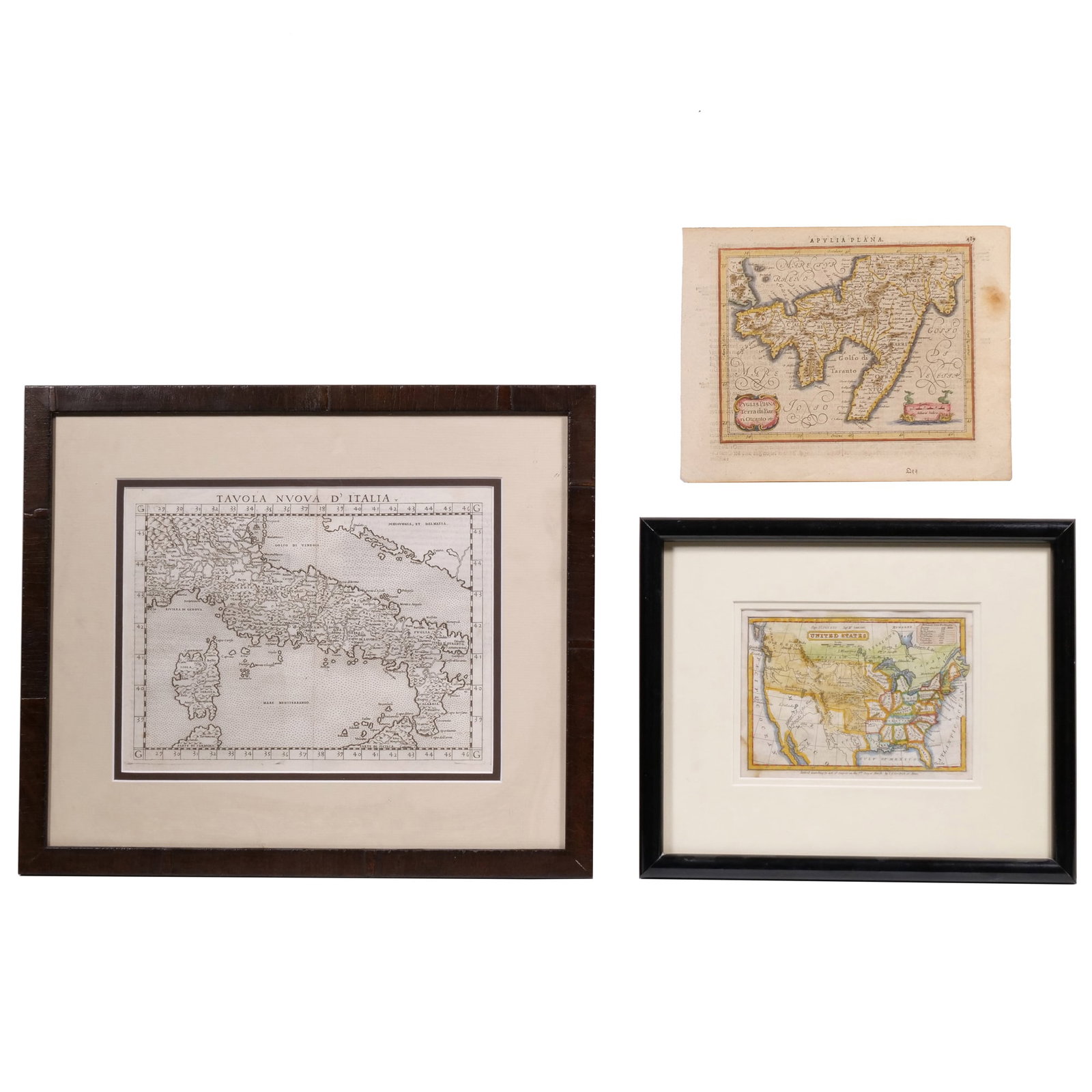 (3pc) GIROLAMO RUSCELLI (ITALIAN, 1504-1566) AND SEBASTIAN MUNSTER (GERMAN, 1488-1552) ENGRAVED MAPS (1 of 16)