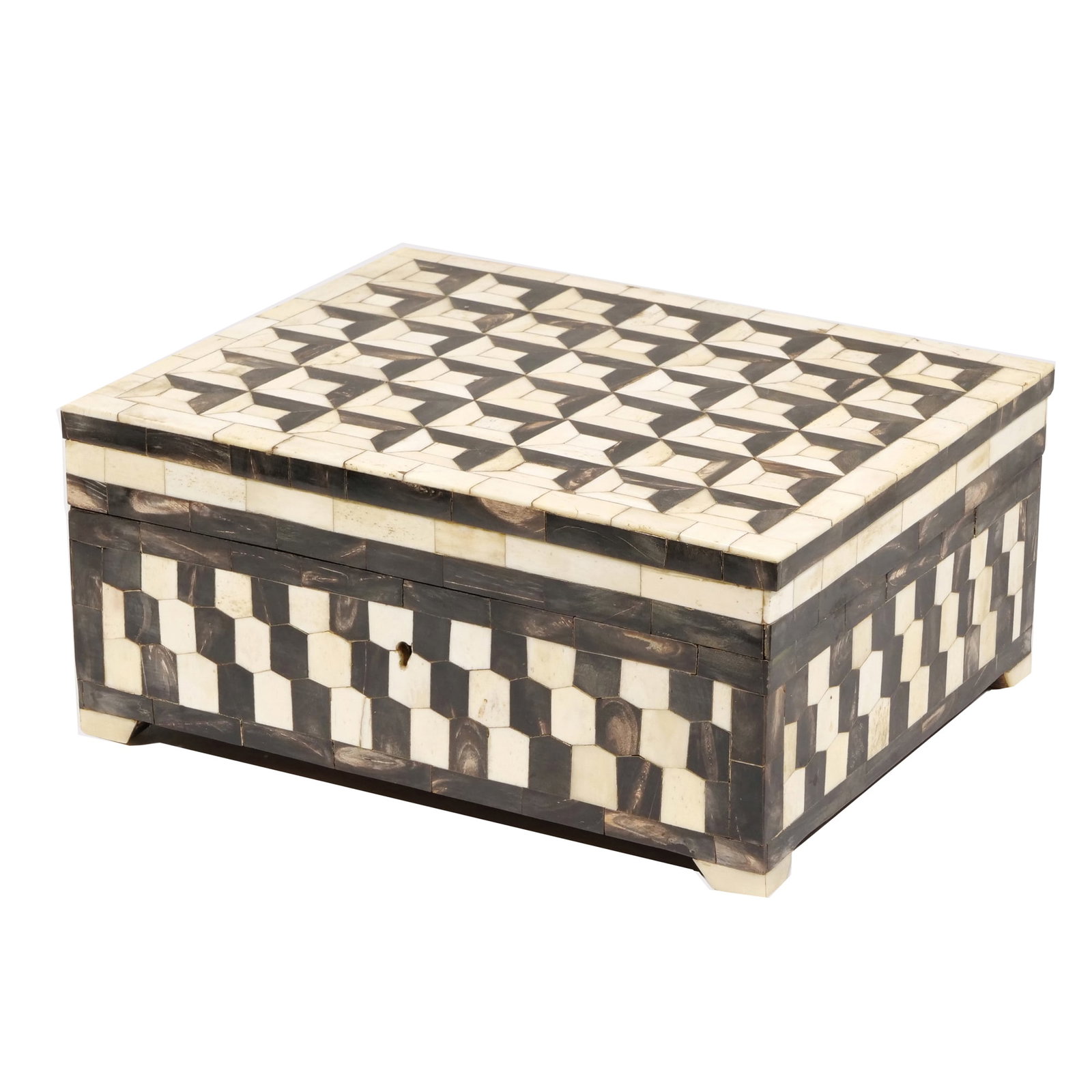 BONE MOSAIC INLAY GEOMETRIC BOX (1 of 9)