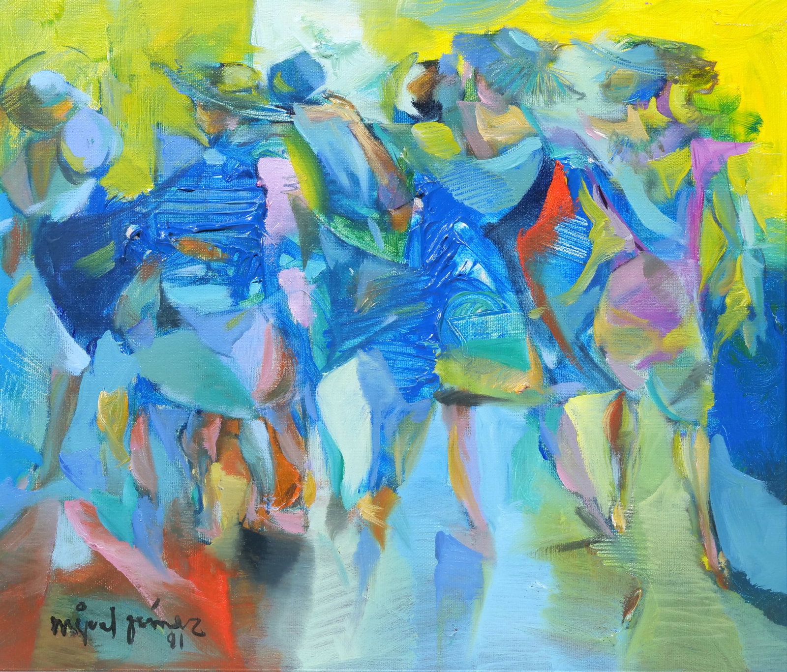 MIGUEL GOMEZ (DOMINICAN, B. 1954) OIL ON CANVAS (1 of 9)