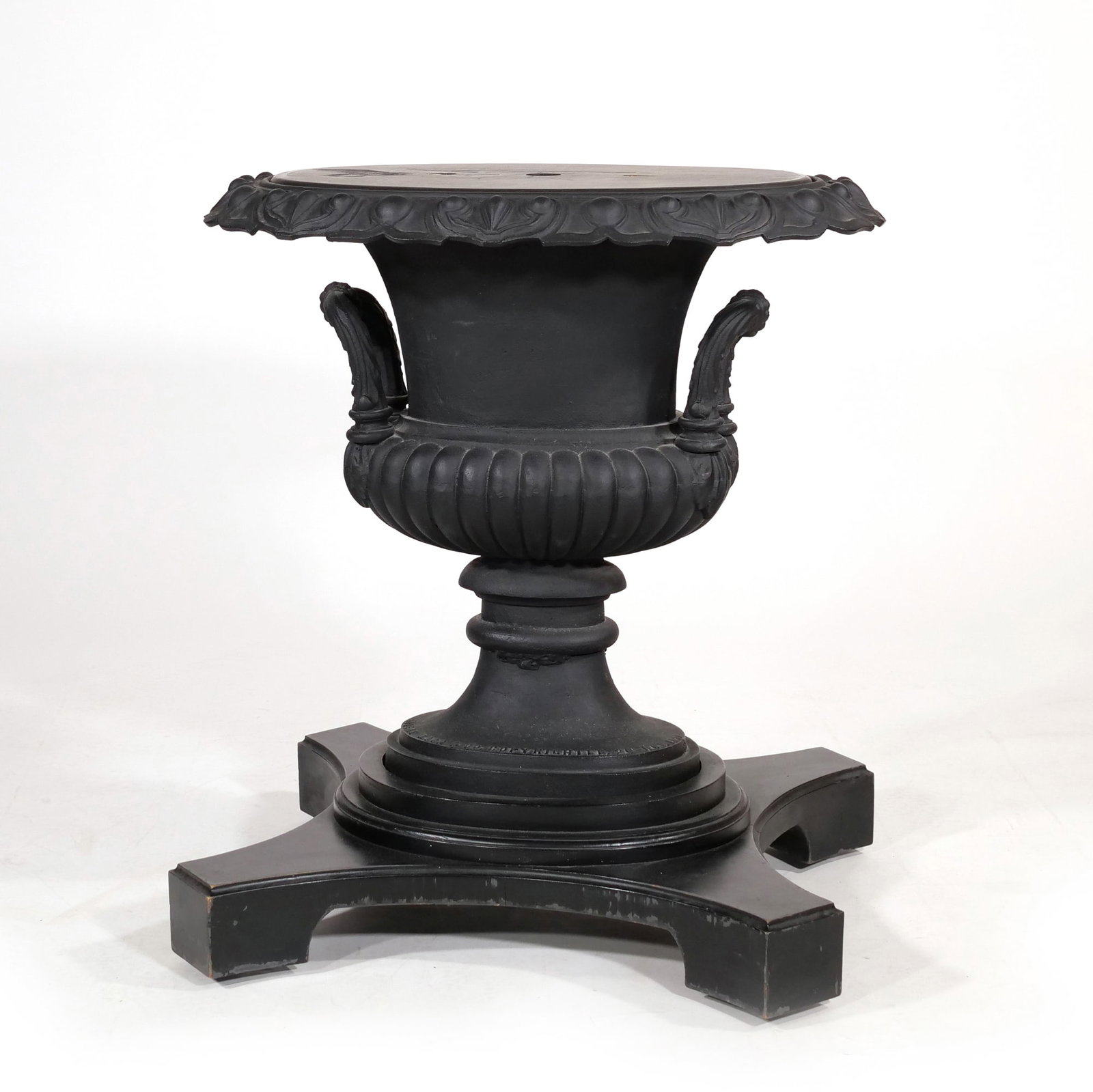 ROBERT WOOD & CO. CAST IRON GARDEN URN TABLE BASE (1 of 8)