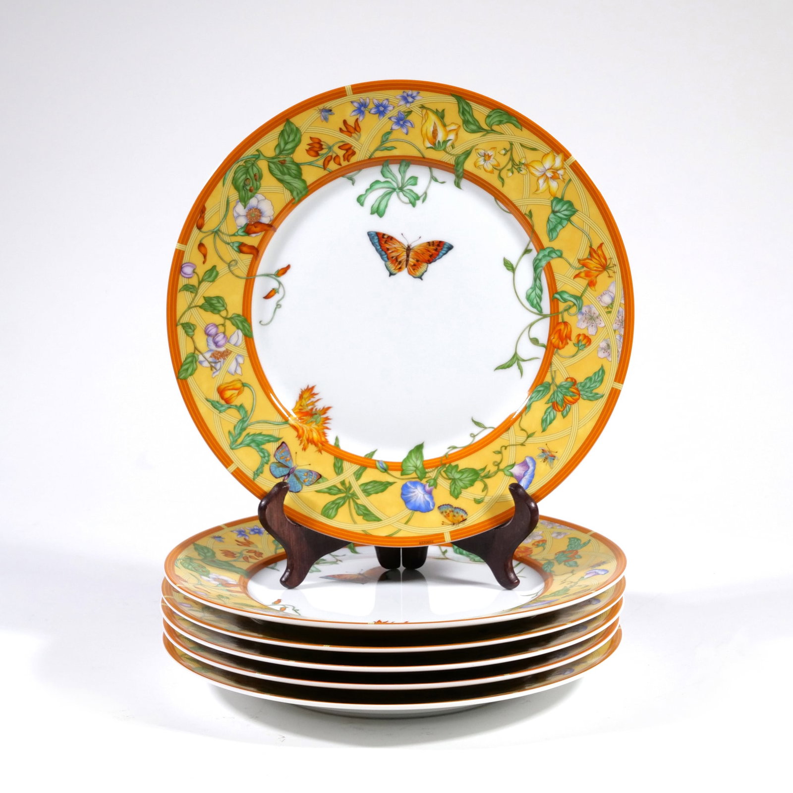 (10pc) HERMES HANDPAINTED PLATES - 7