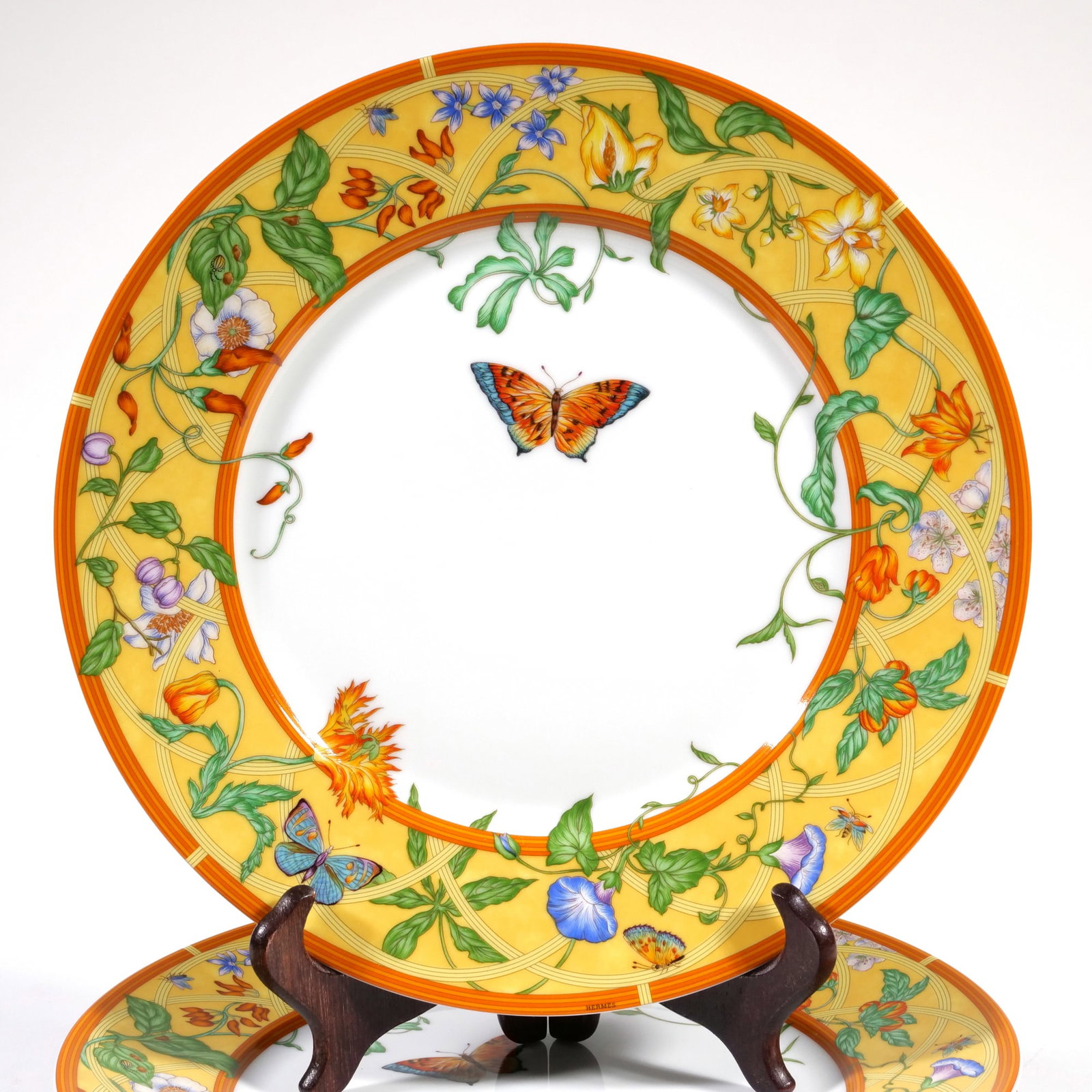 (10pc) HERMES HANDPAINTED PLATES - 8
