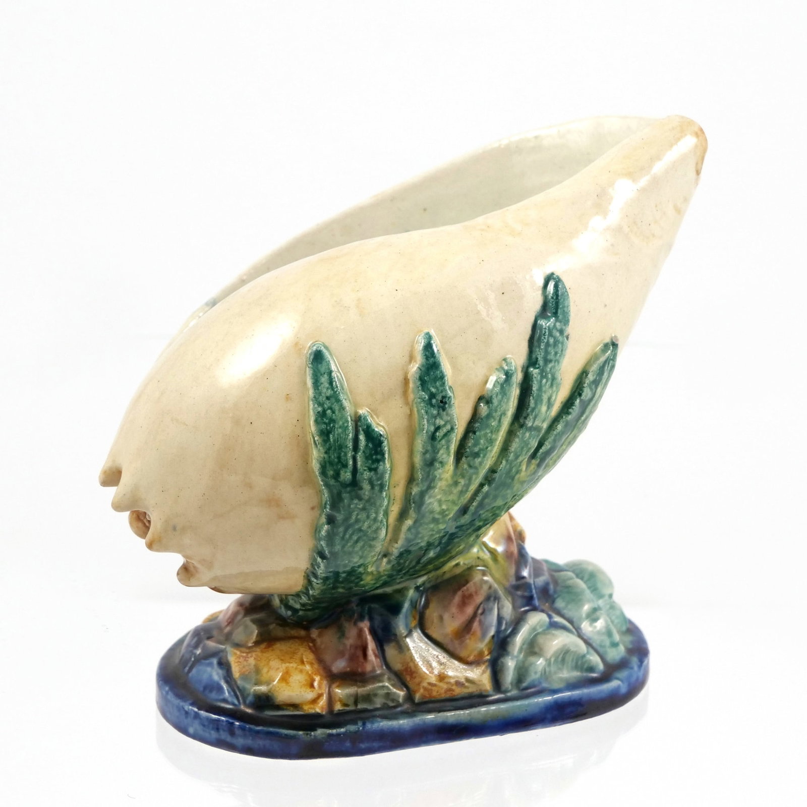 (2pc) GLAZED CERAMIC SHELLS - 3