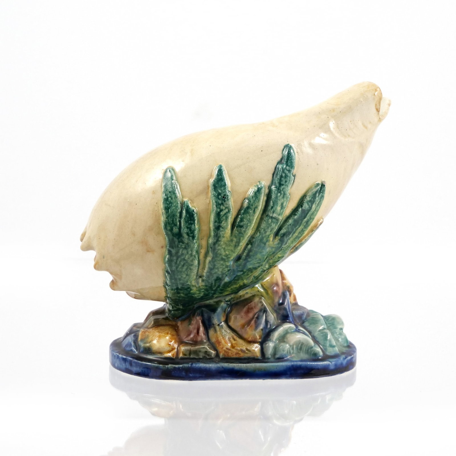(2pc) GLAZED CERAMIC SHELLS - 4