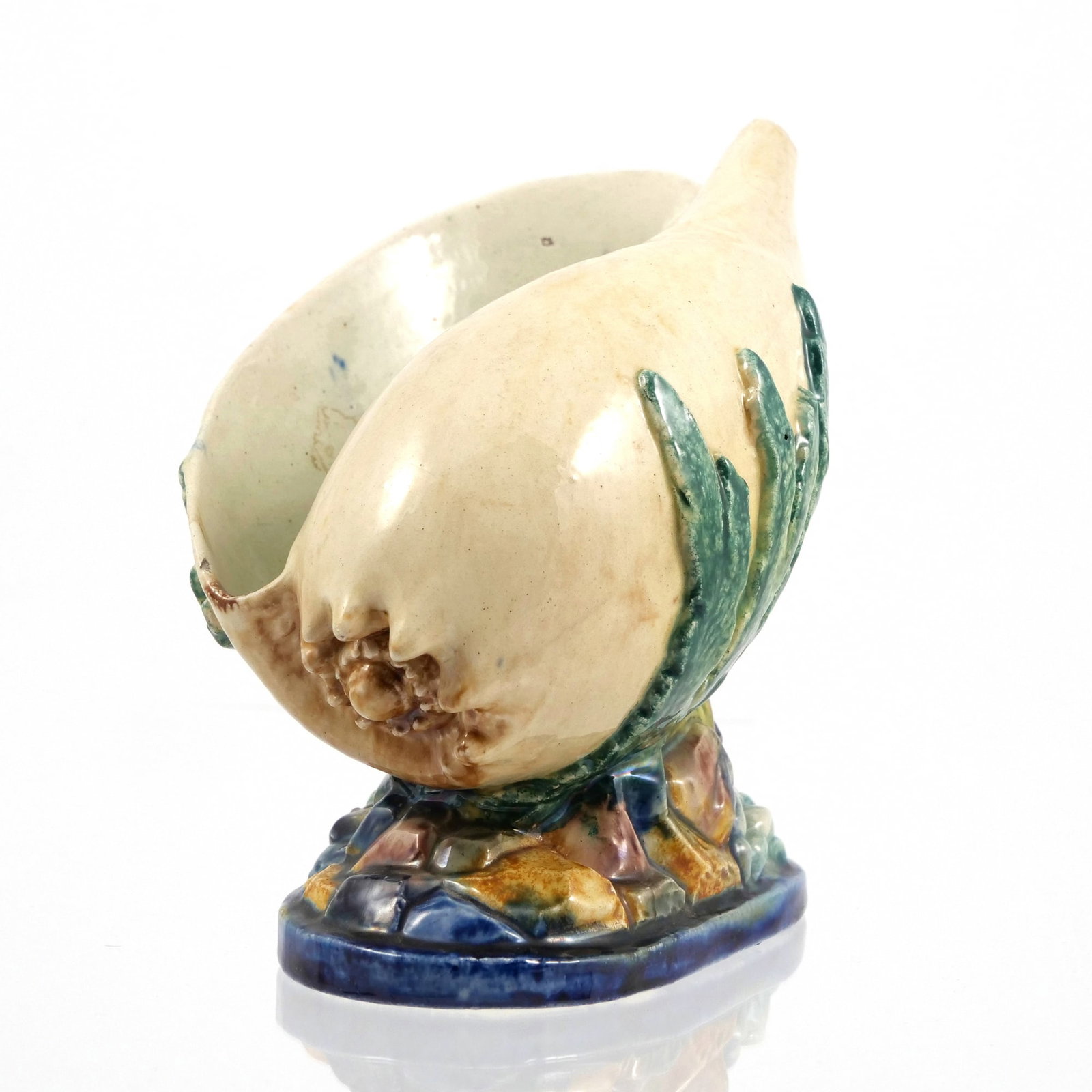 (2pc) GLAZED CERAMIC SHELLS - 7