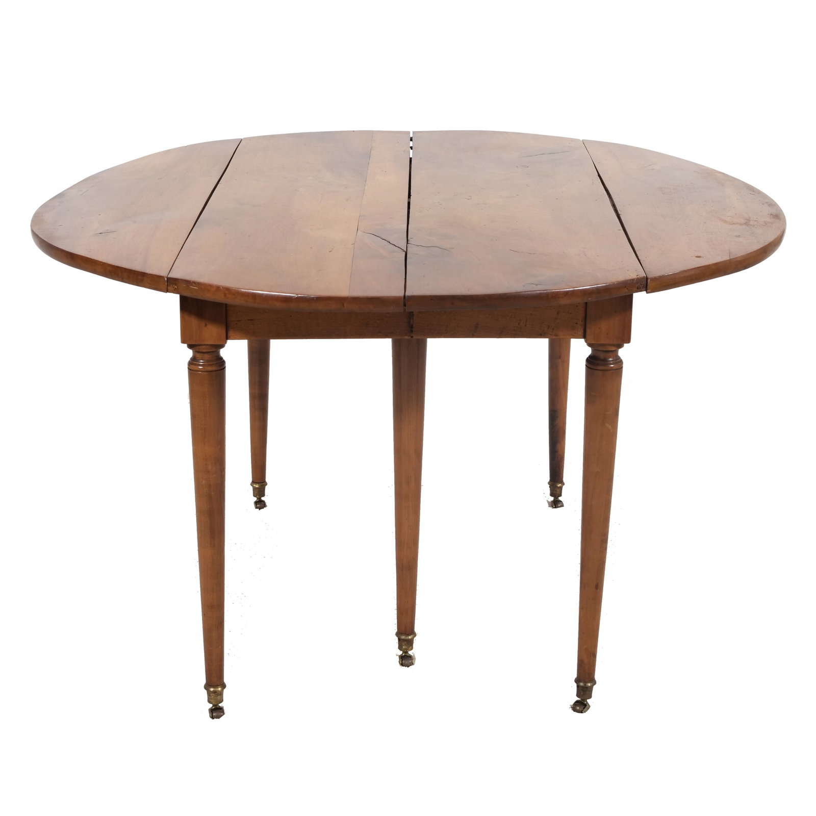 DIRECTOIRE STYLE WALNUT DROP-LEAF EXTENSION DINING TABLE - 2