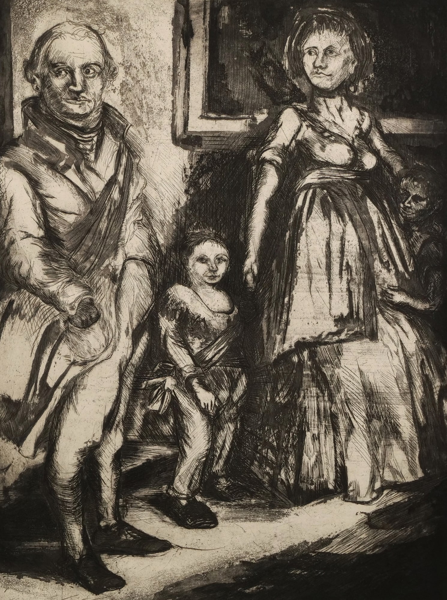 RICHARD SERRA (AMERICAN, 1938 - 2024): The Family [State Proof] pencil signed and dated '62 lower right, titled center h. 26.25 x w. 20.75 in. (sheet) Inventory No. 64-51 Provenance: Property from The Private Collection of Edmund and