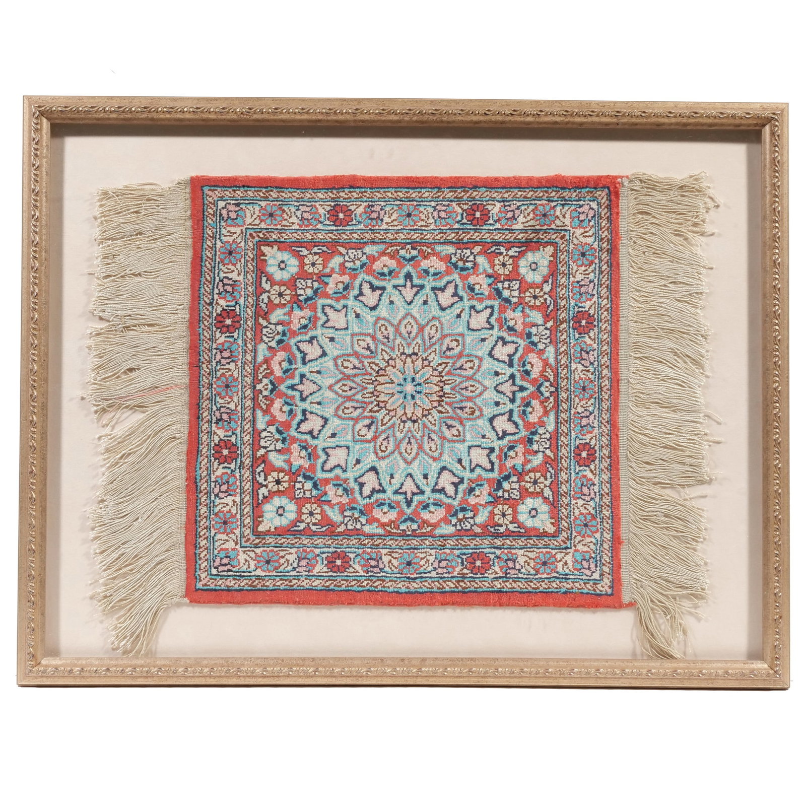 (2pc) FRAMED MINIATURE RUGS - 6