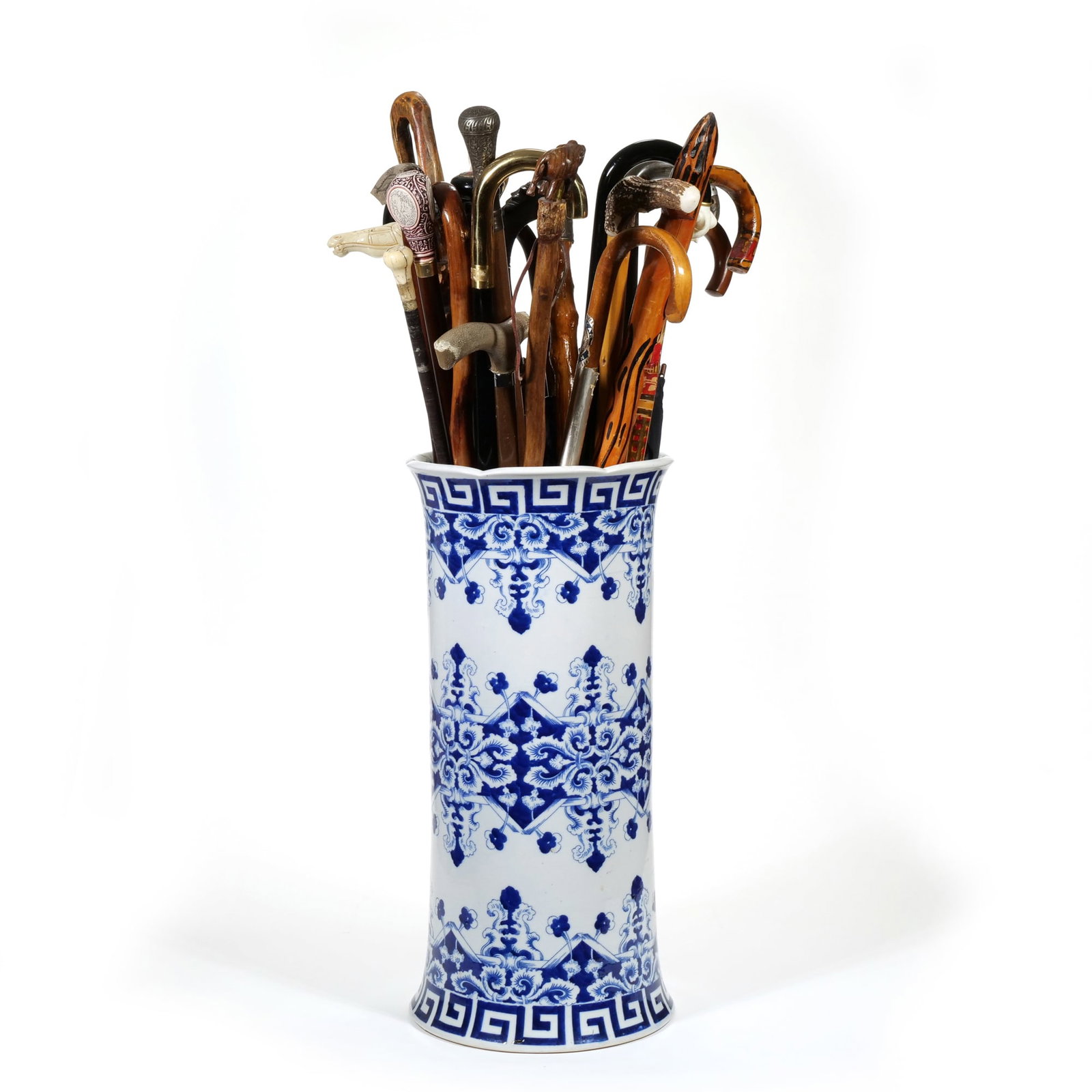 COLLECTION OF ASSORTED WALKING STICKS AND CERAMIC UMBRELLA STAND (1 of 20)