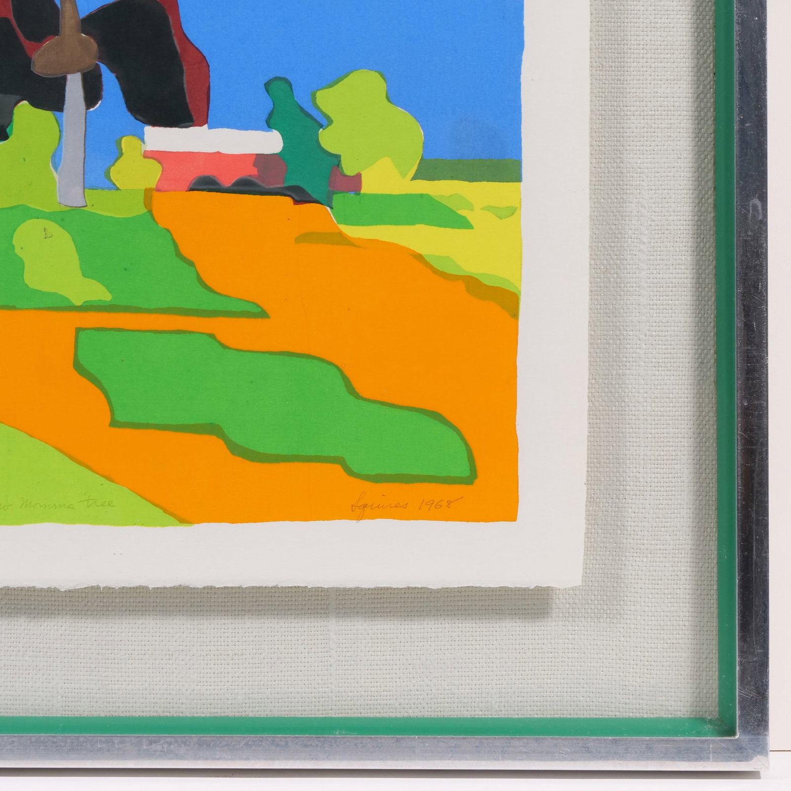 MID CENTURY SILKSCREEN PRINT SIGNED 'SQUIRES' - 5