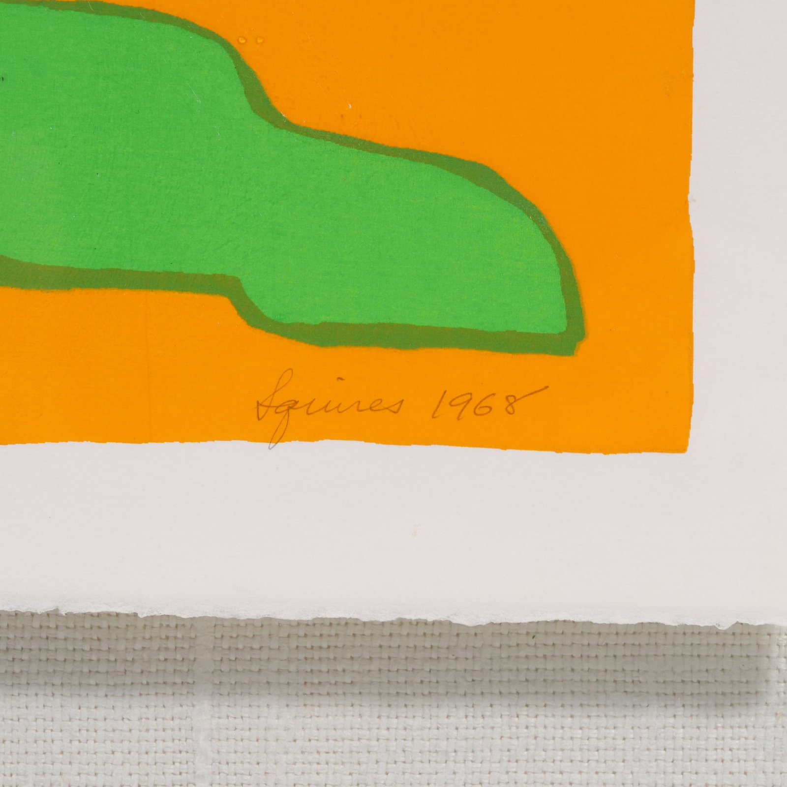 MID CENTURY SILKSCREEN PRINT SIGNED 'SQUIRES' - 7