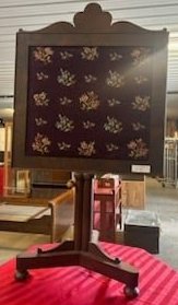 Empire Mahogany Needlepoint Fire Screen (1 of 9)