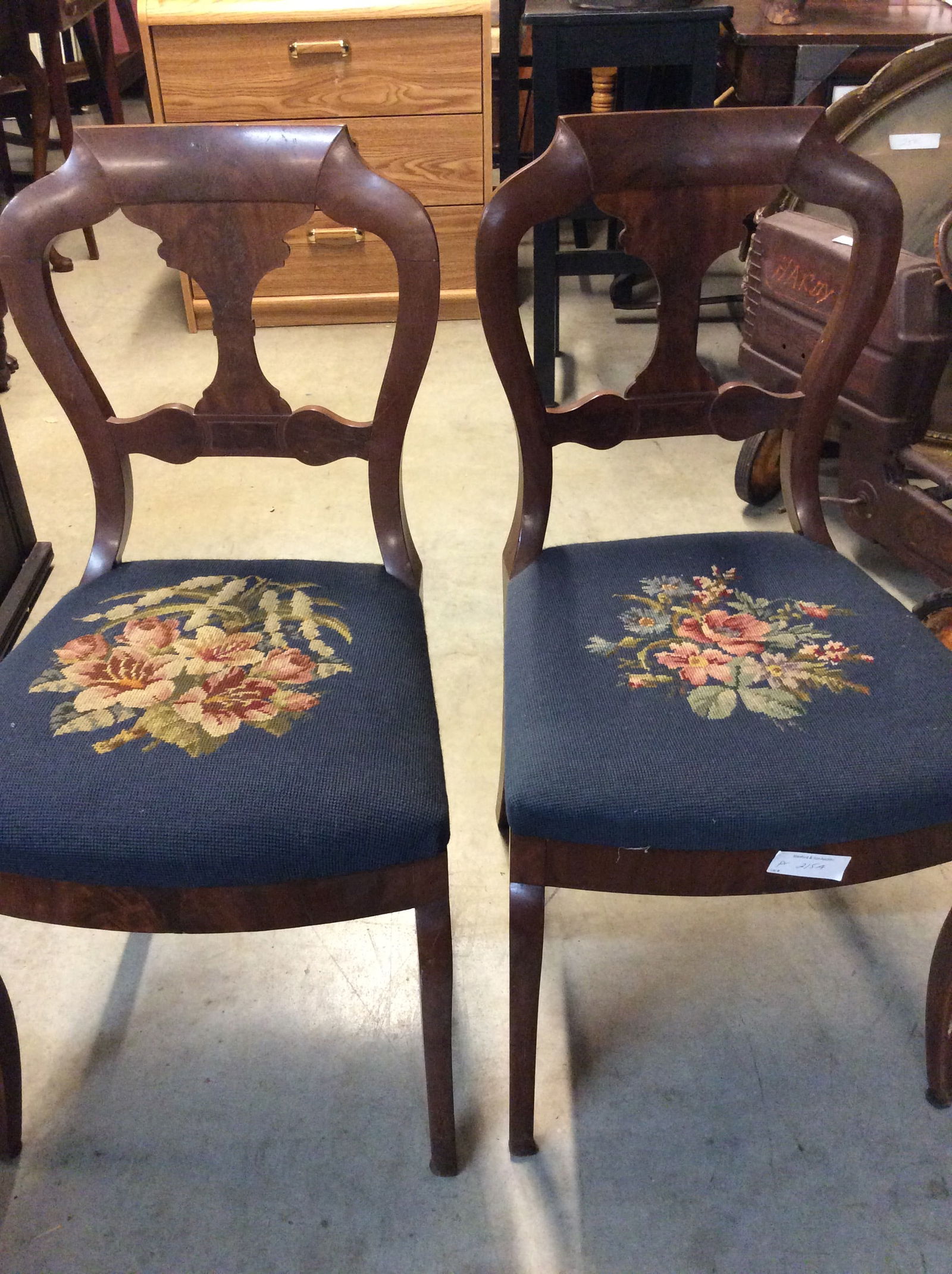Matching Walnut Victorian Chairs (1 of 8)