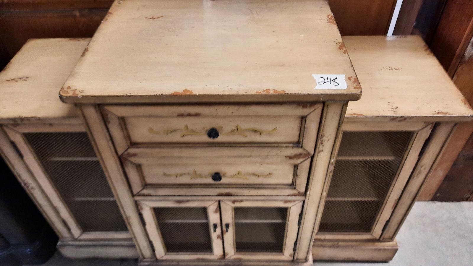 Contemporary Unique Wooden White Dresser (1 of 4)