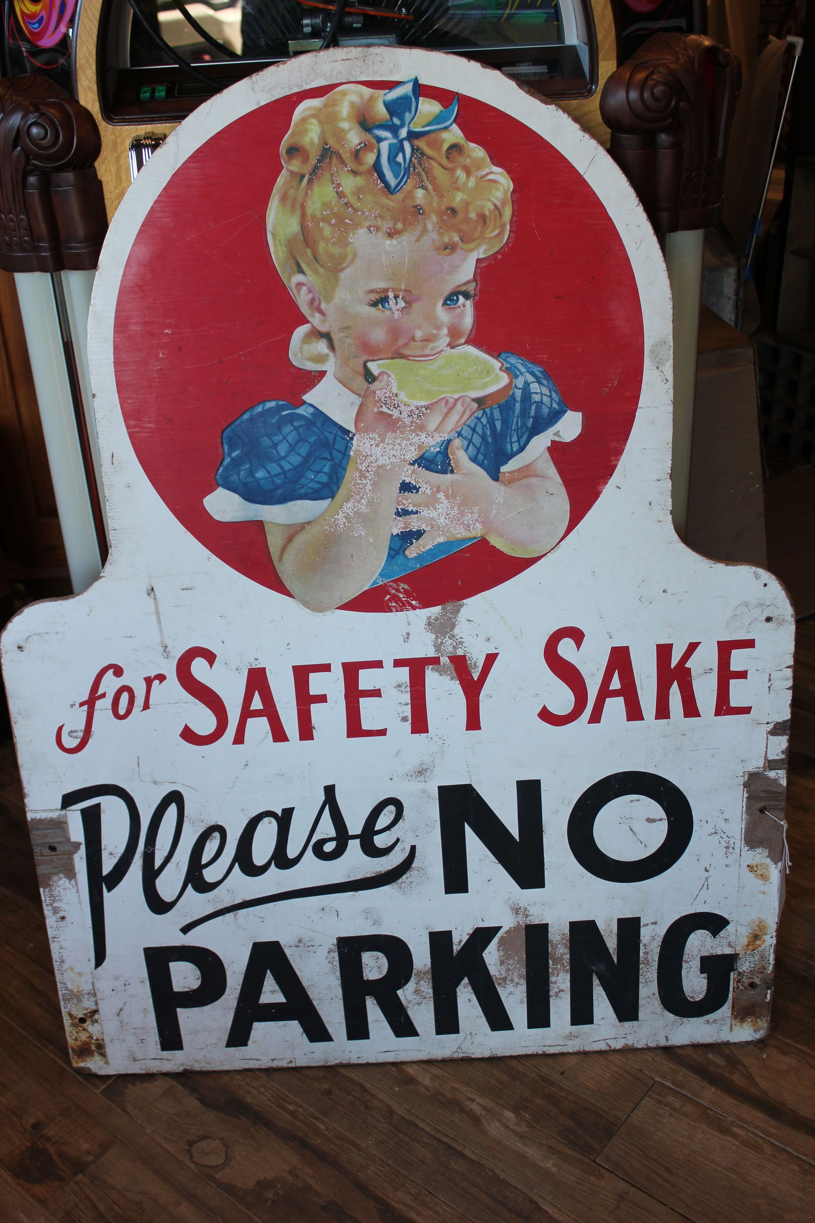 Sunbeam bread no parking wooden sign (1 of 2)