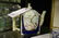 317C: A Victorian Majolica teapot the ivory and blue gl