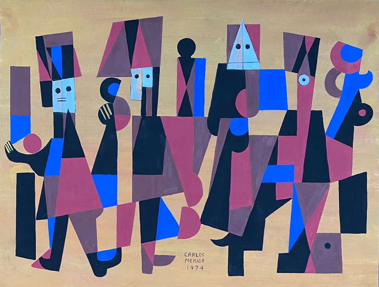 CARLOS MERIDA GUATEMALA 1891-1984 MIXED MEDIA (Style Of) (1 of 4)