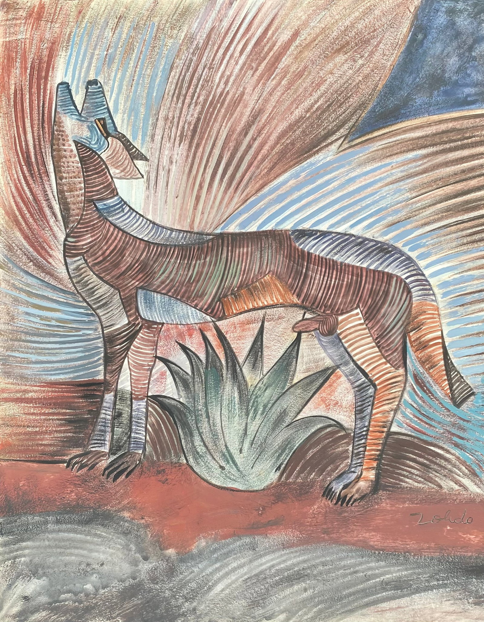 FRANCISCO TOLEDO, Untitled, Gouache and ink on paper (Style Of) (1 of 4)