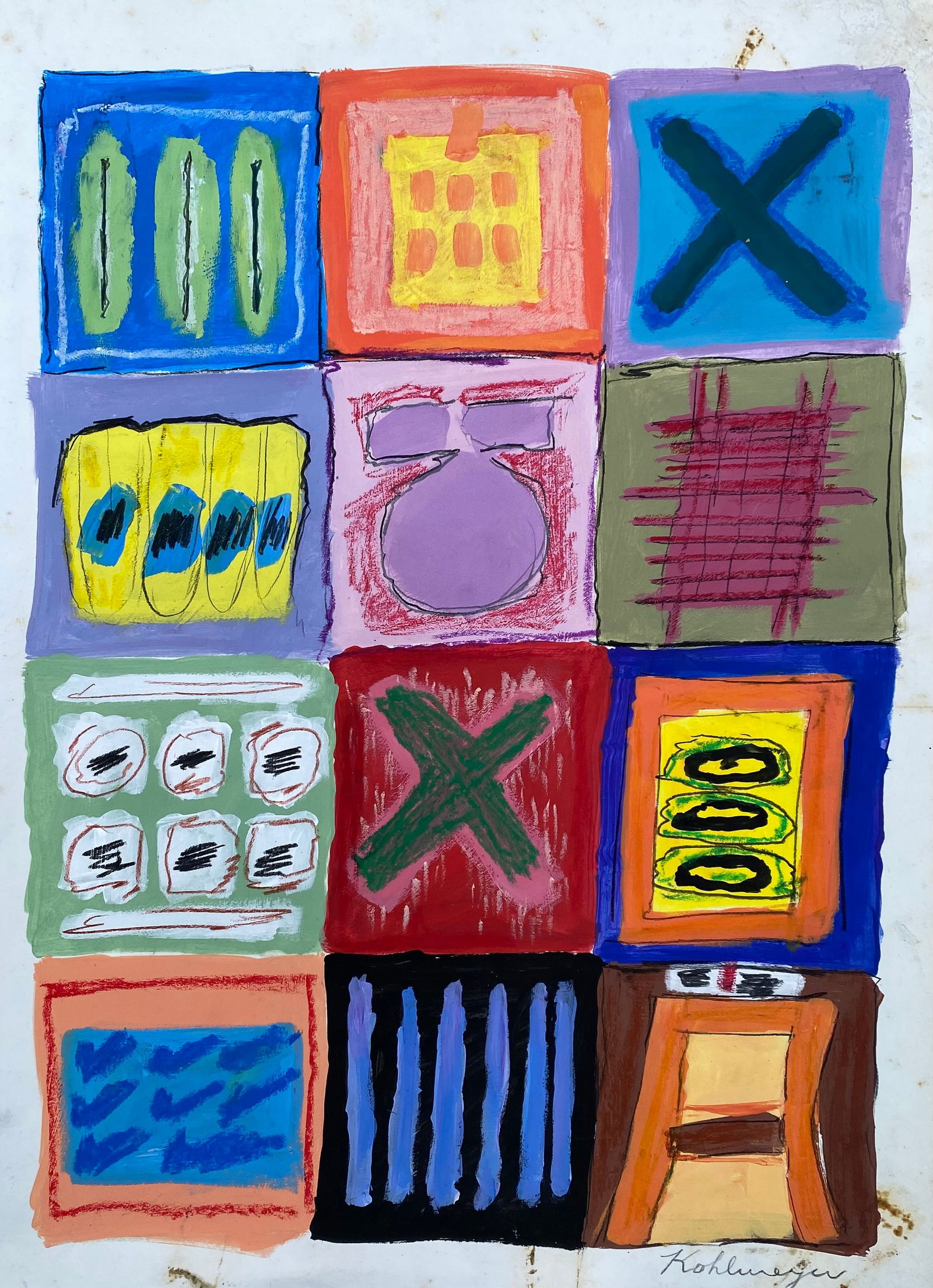 Ida Kohlmeyer (1912-1997) Mixed Media (Style Of) (1 of 2)