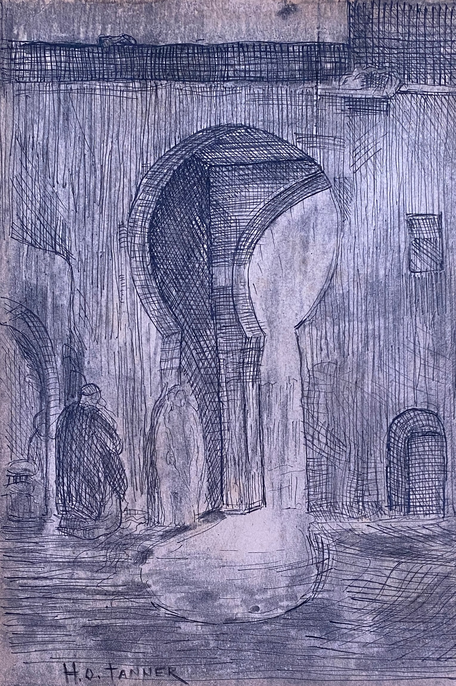 HENRY OSSAWA TANNER DRAWING STUDY (Style Of): This lot consists of a hand painted Drawing on paper in the style of the painter Henry Ossawa Tanner.Henry Ossawa Tanner was an American painter who was a disciple of Thomas Eakins. He was the first A