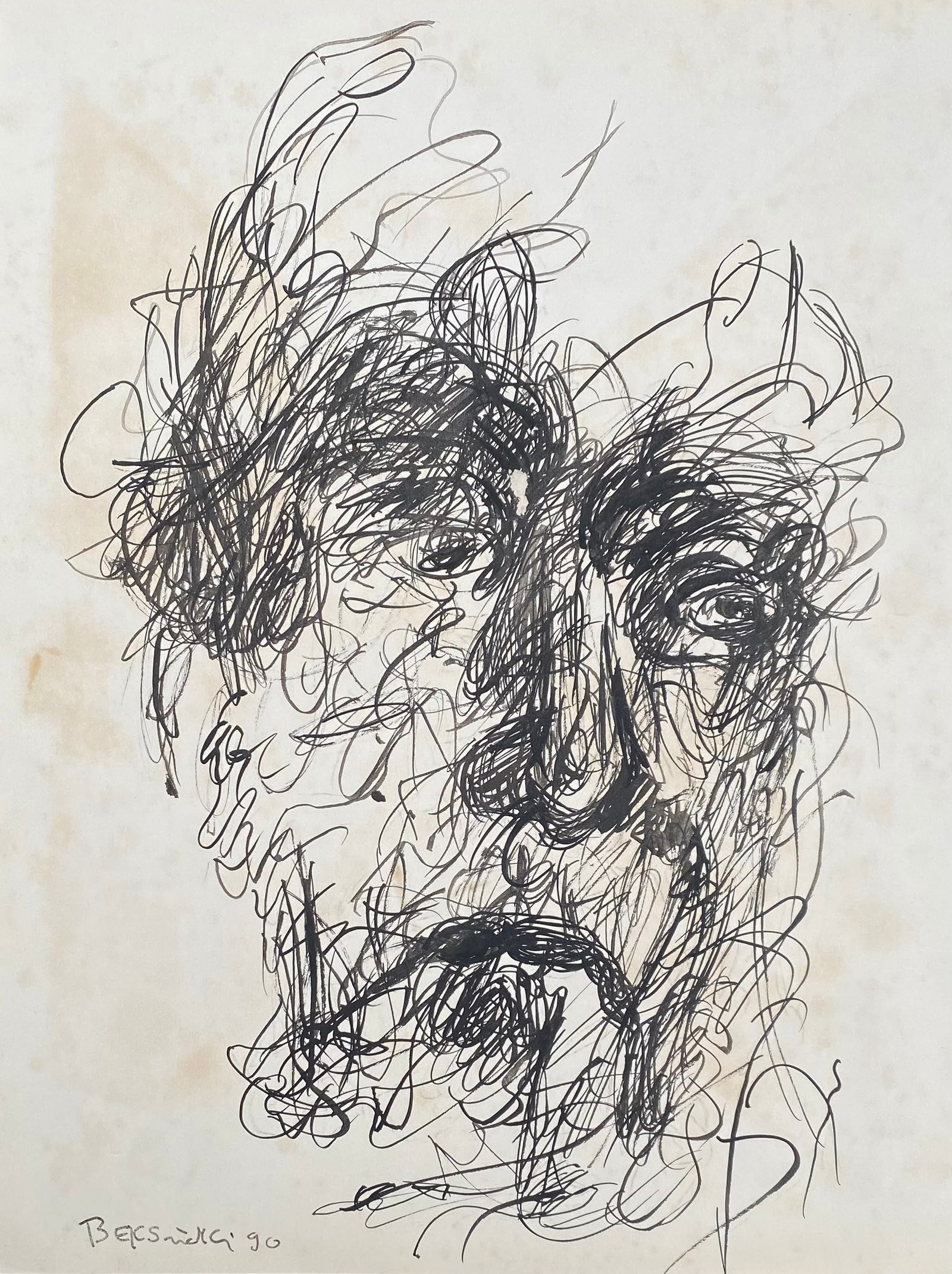 Zdzislaw Beksinski Untitled Face (Style Of) (1 of 4)