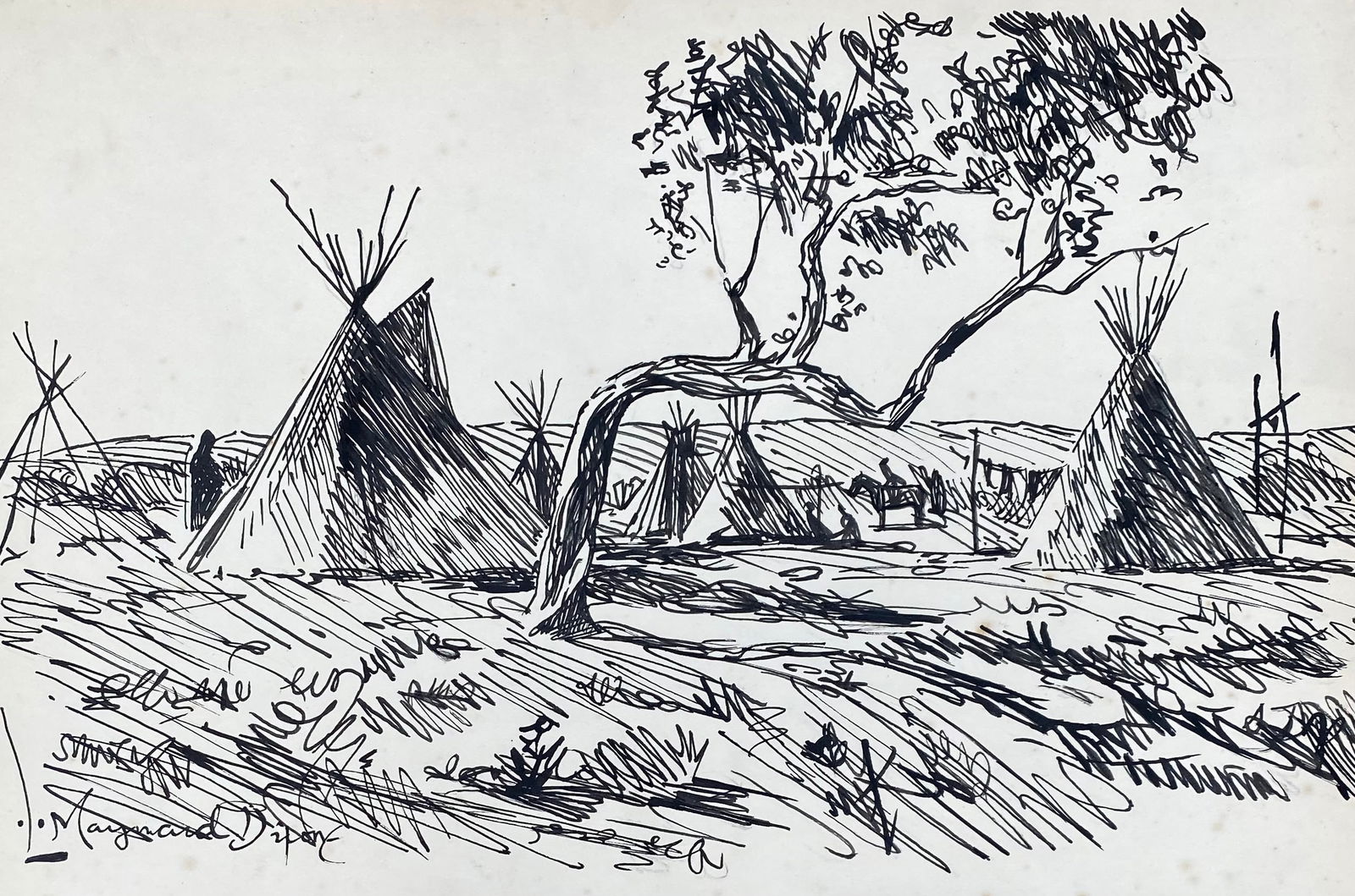 MAYNARD DIXON, INK ON PAPER (Style Of) (1 of 2)