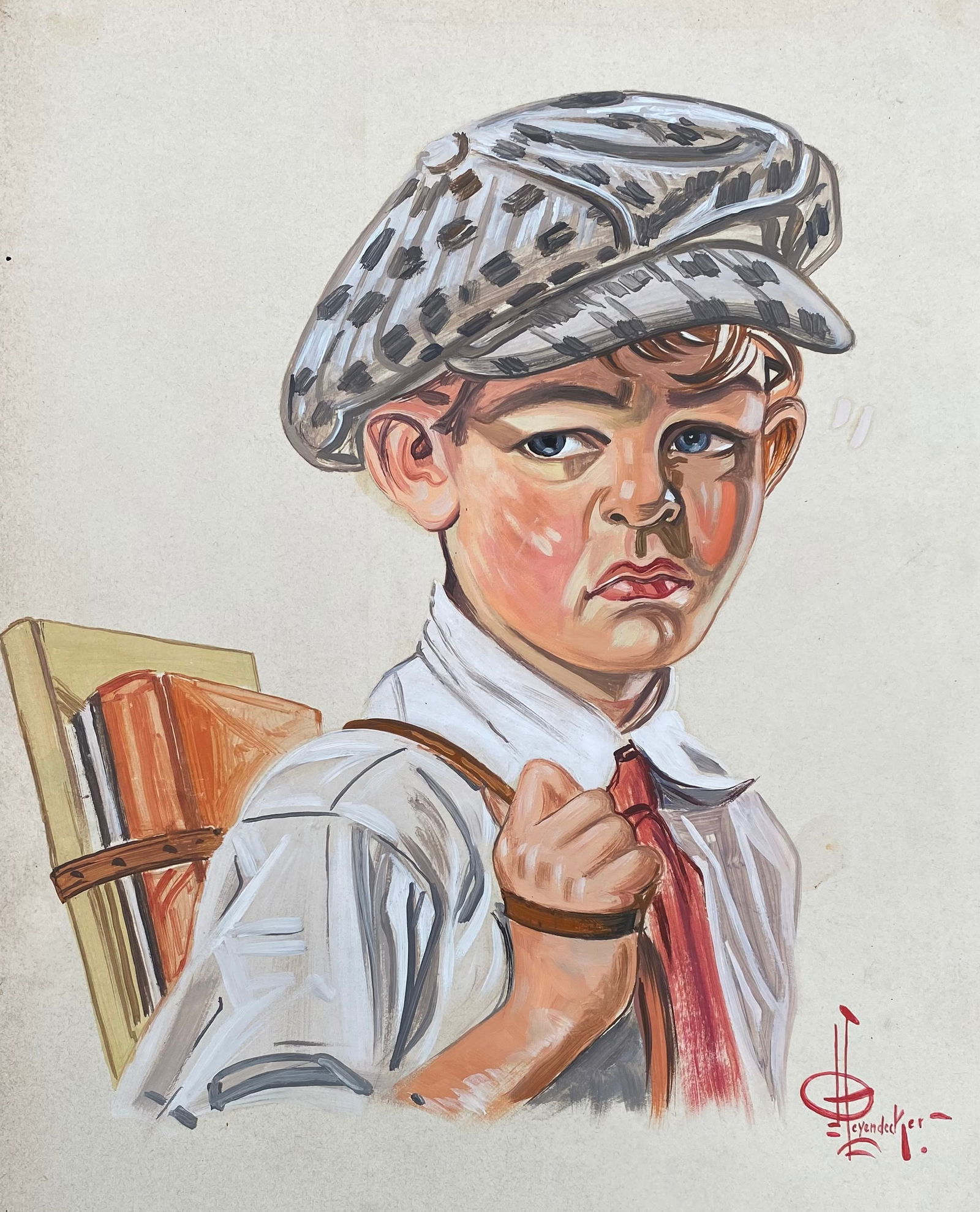 Joseph Christian Leyendecker OIL ON PAPER (Style Of) (1 of 2)