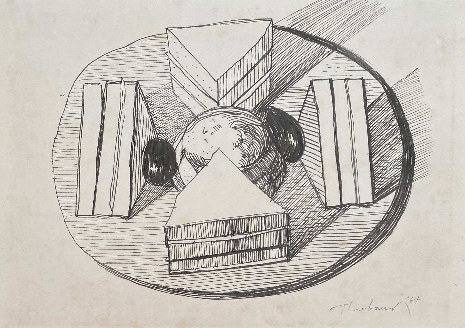 Wayne Thiebaud - Ink on Paper (Style Of) (1 of 2)