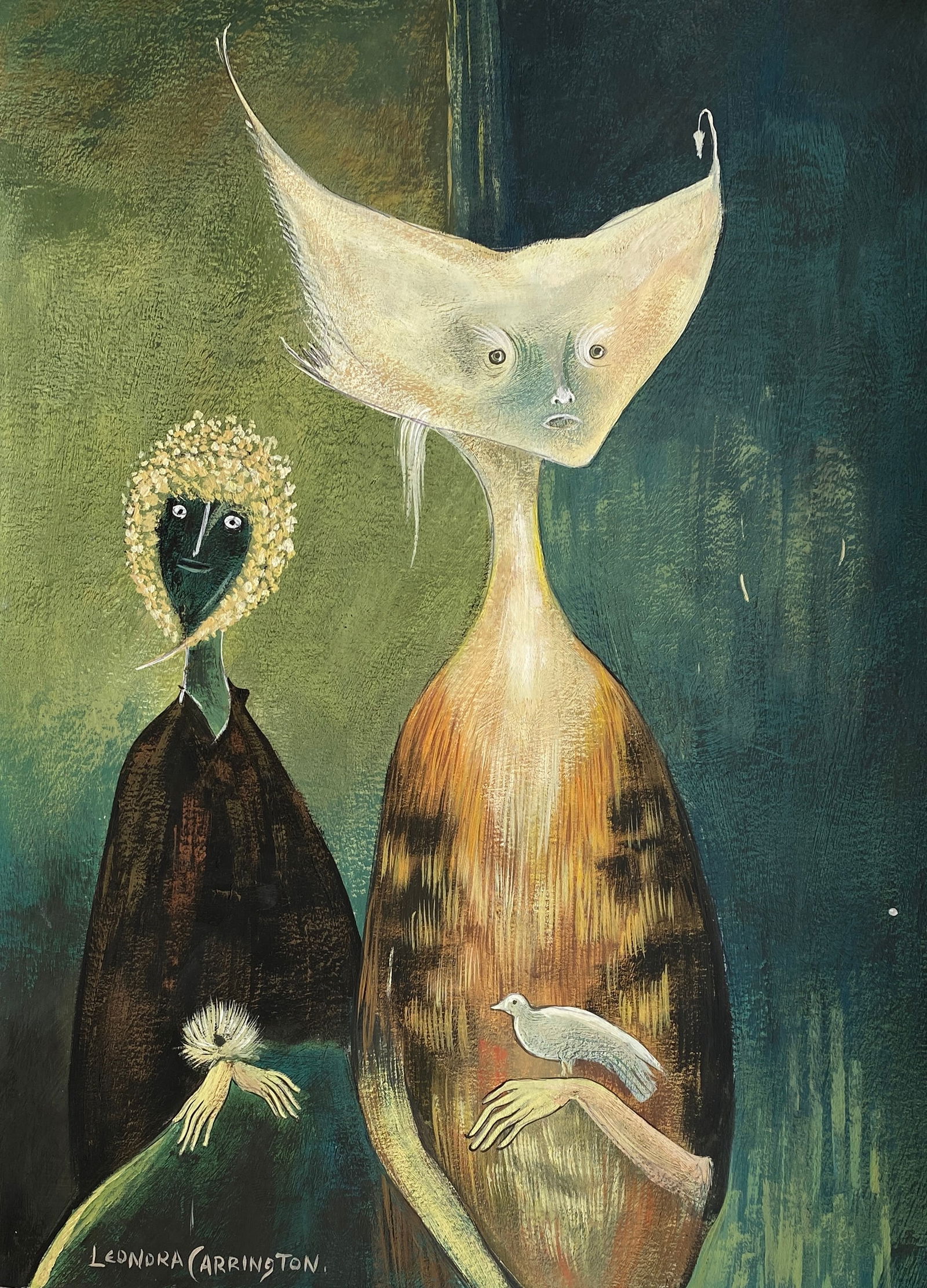 Leonora Carrington, Gouache and ink on paper (Style Of) (1 of 2)