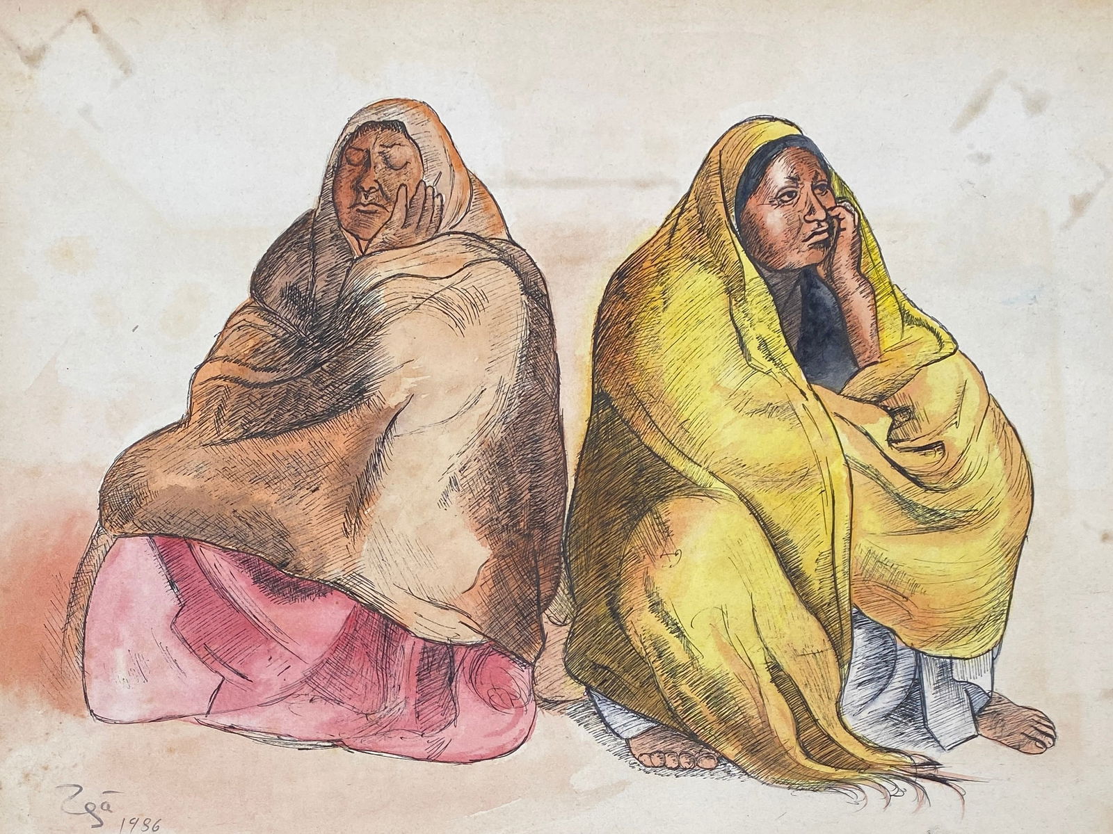 Francisco ZUNIGA 1912-1998 PAINTING (Style Of) (1 of 2)