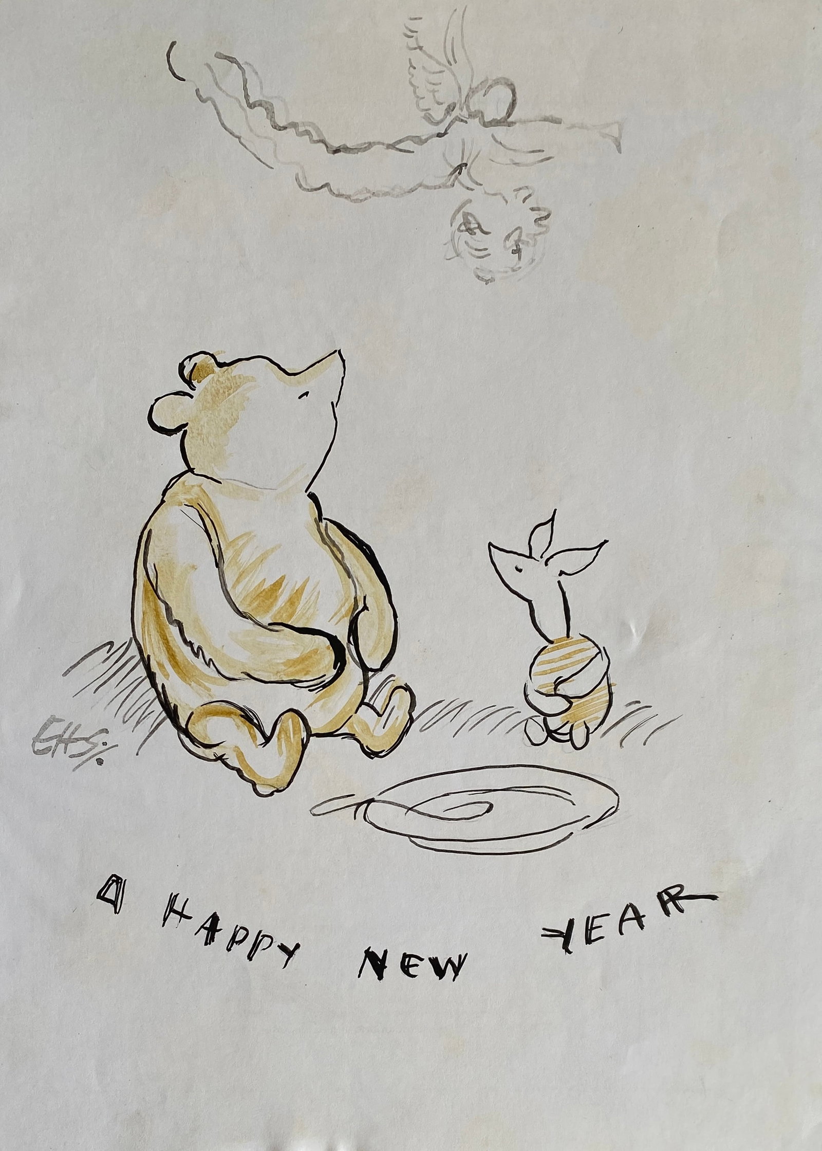 E. H. Shepard English (1879- 1976) Ink (Style of) (1 of 2)