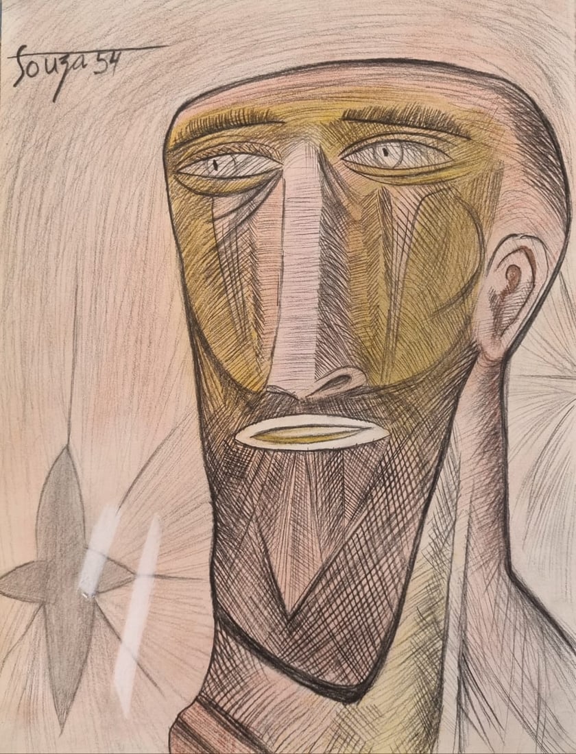FRANCIS NEWTON SOUZA (1924-2002) PEN & INK (Style Of): This lot consists of a hand painted Ink on paper in the style of the painter FRANCIS NEWTON SOUZA.Francis Newton Souza was a Portuguese-British painter of Indian origin. He was a founding member of th