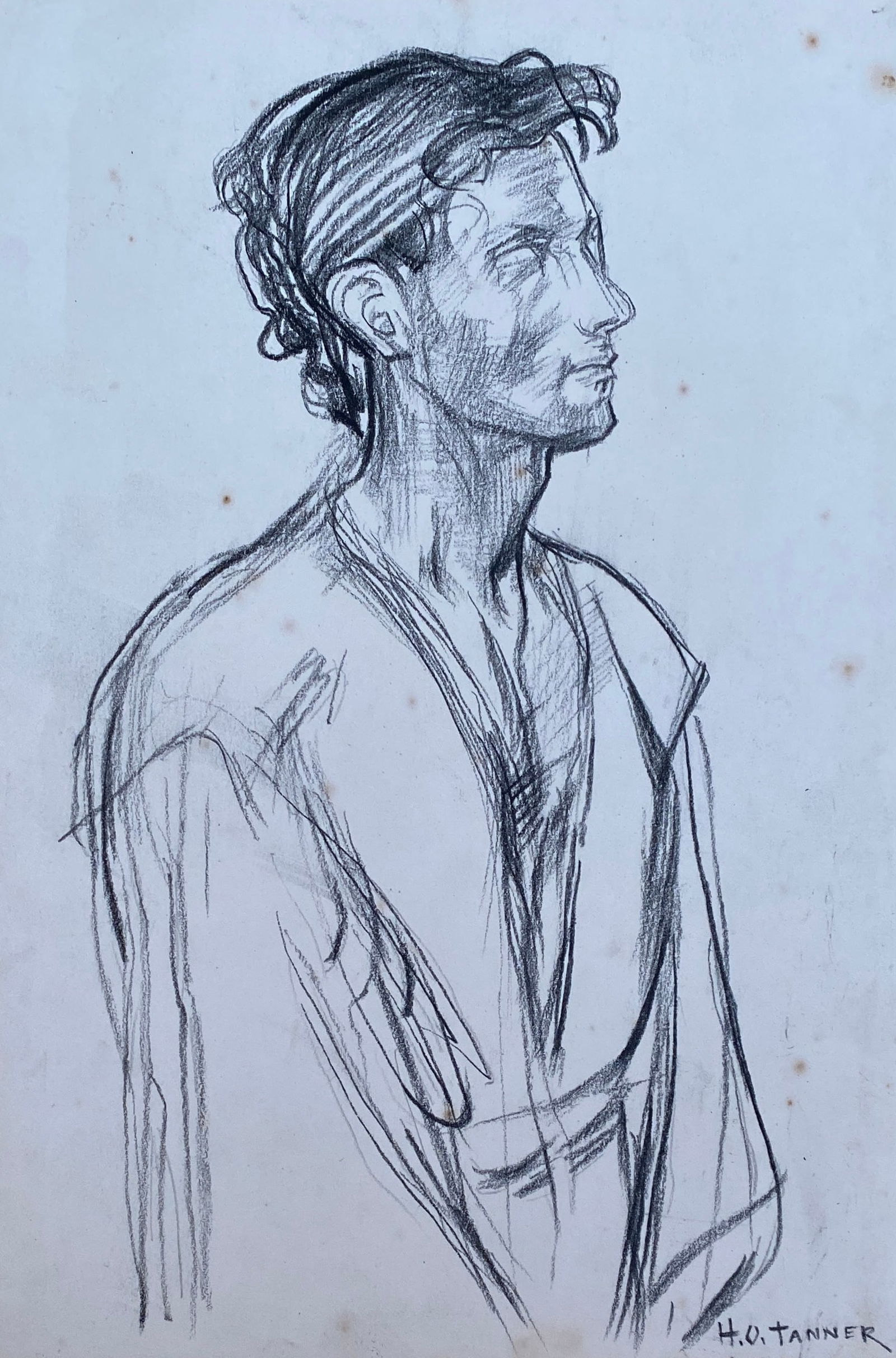 HENRY OSSAWA TANNER DRAWING STUDY (Style Of): This lot consists of a hand painted Drawing on paper in the style of the painter Henry Ossawa Tanner.Henry Ossawa Tanner was an American painter who was a disciple of Thomas Eakins. He was the first A