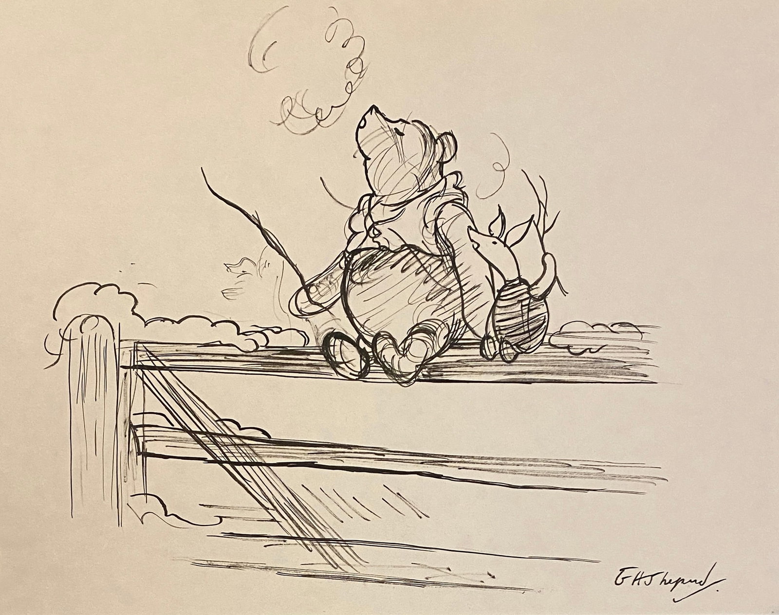 E. H. Shepard English (1879- 1976) Ink (Style of) (1 of 2)