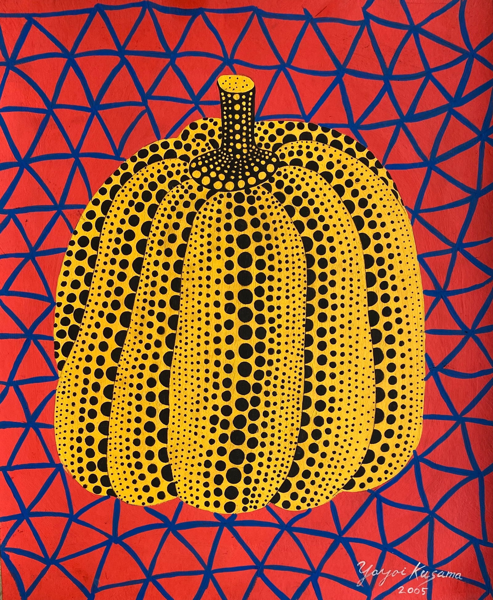 Yayoi Kusama drawing - Style of (1 of 2)