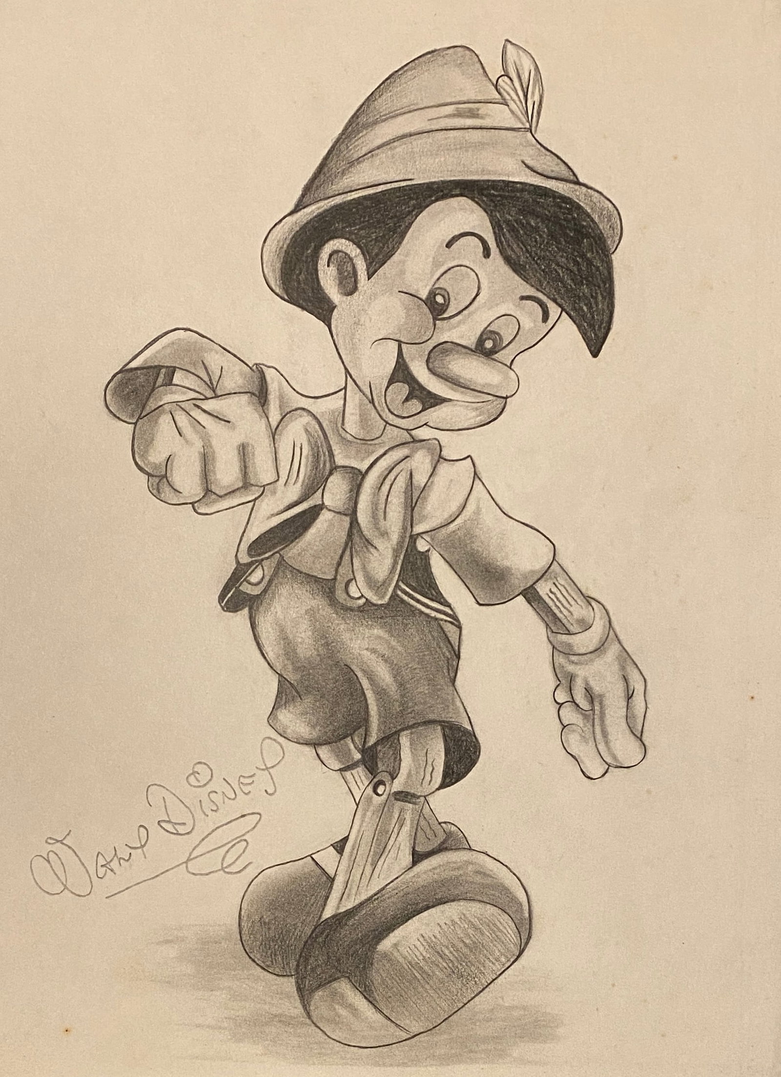 Walt Disney Hand Sketch (style of) (1 of 2)