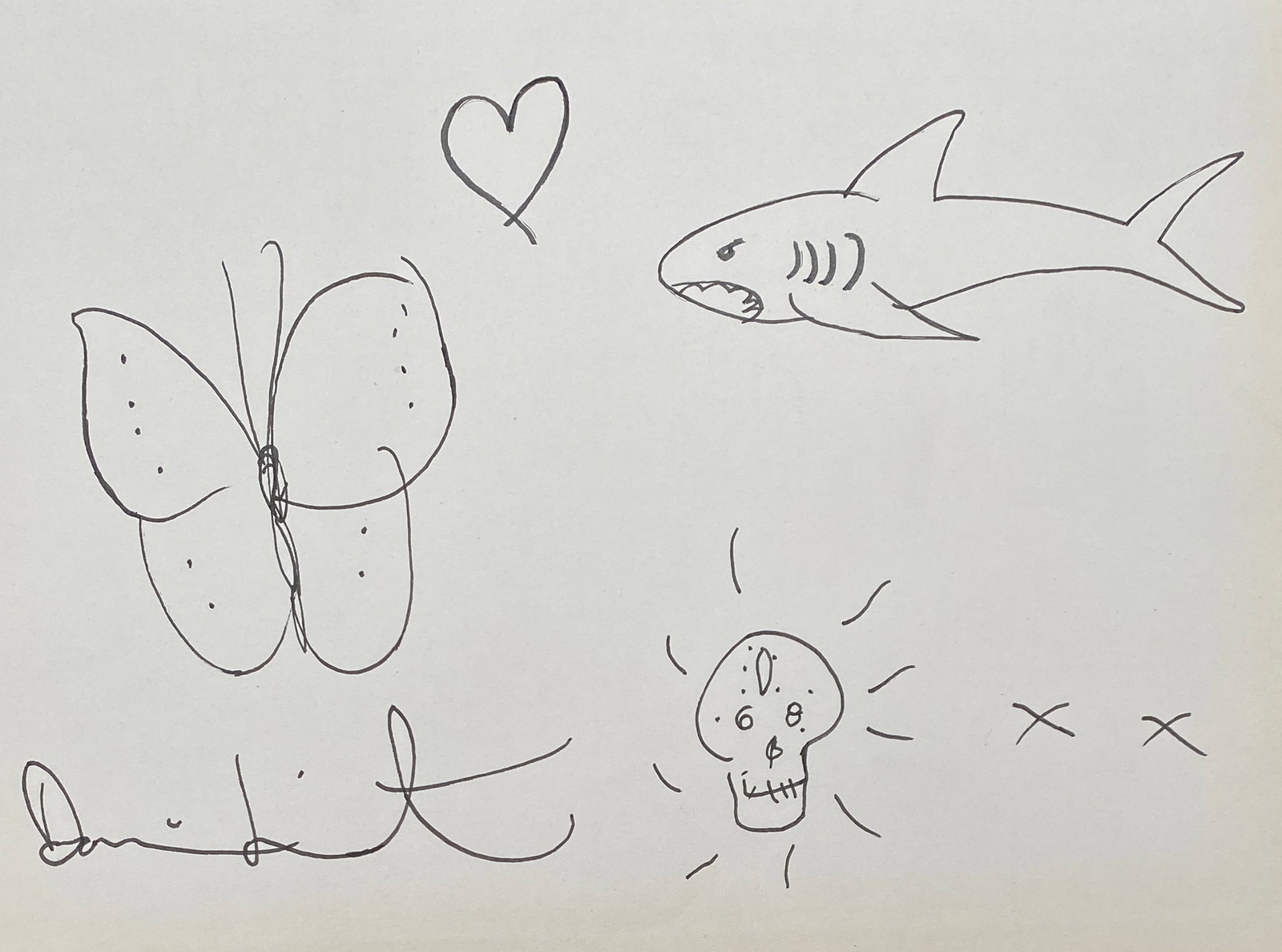 Damien Hirst Ink On Paper (Style Of) (1 of 2)