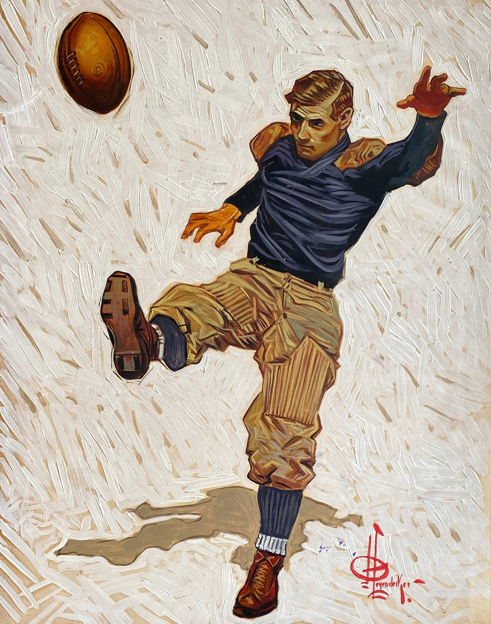 Joseph Christian Leyendecker OIL ON PAPER (Style Of) (1 of 2)