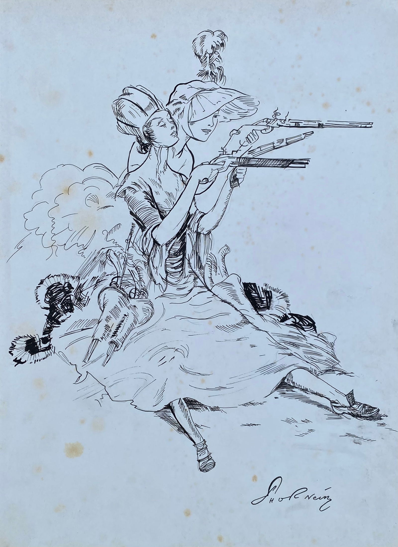 John R. Neill Pen and ink (Style Of) (1 of 2)