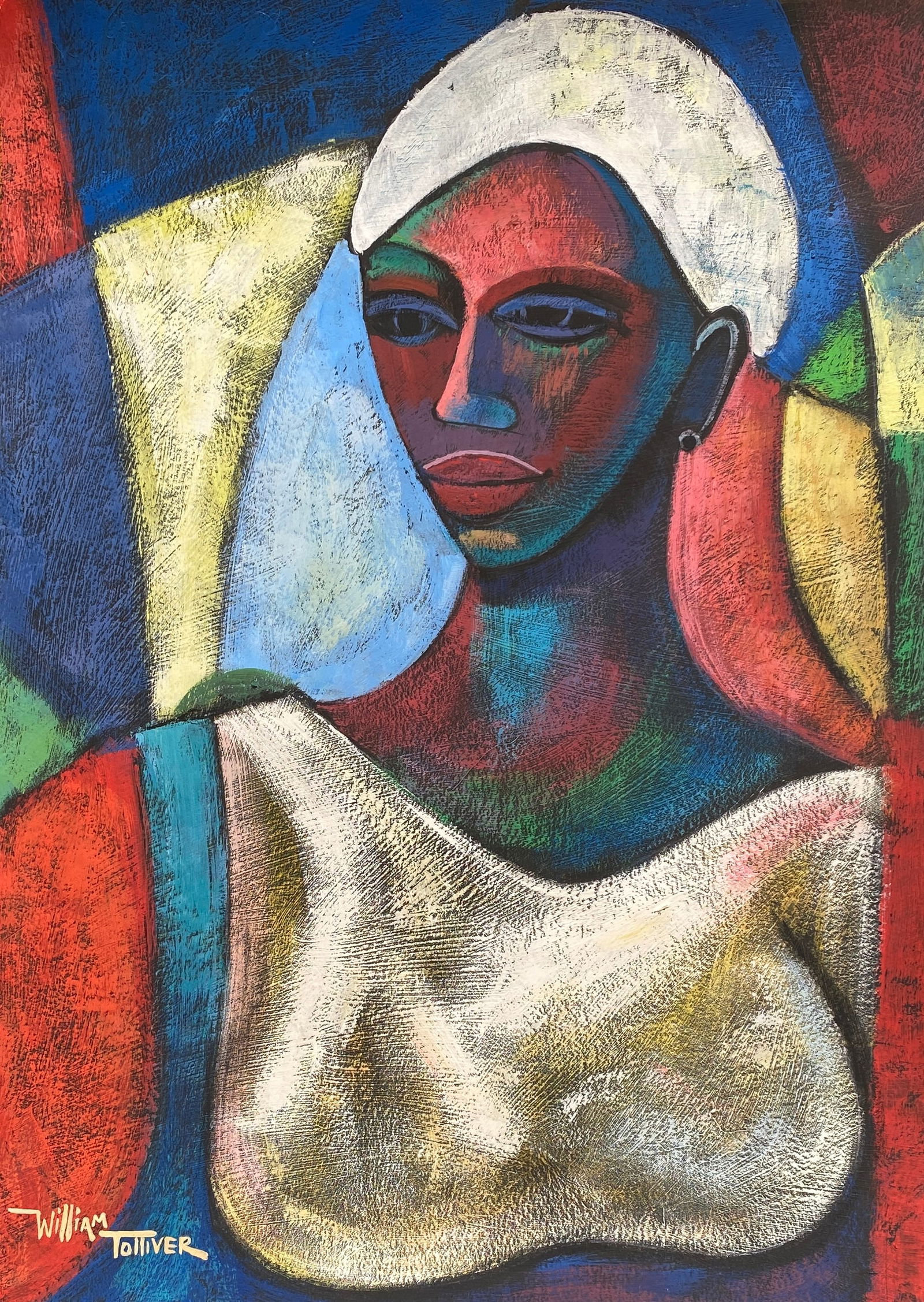 Amazing William Tolliver Mixed Media Paper (Style Of) (1 of 2)